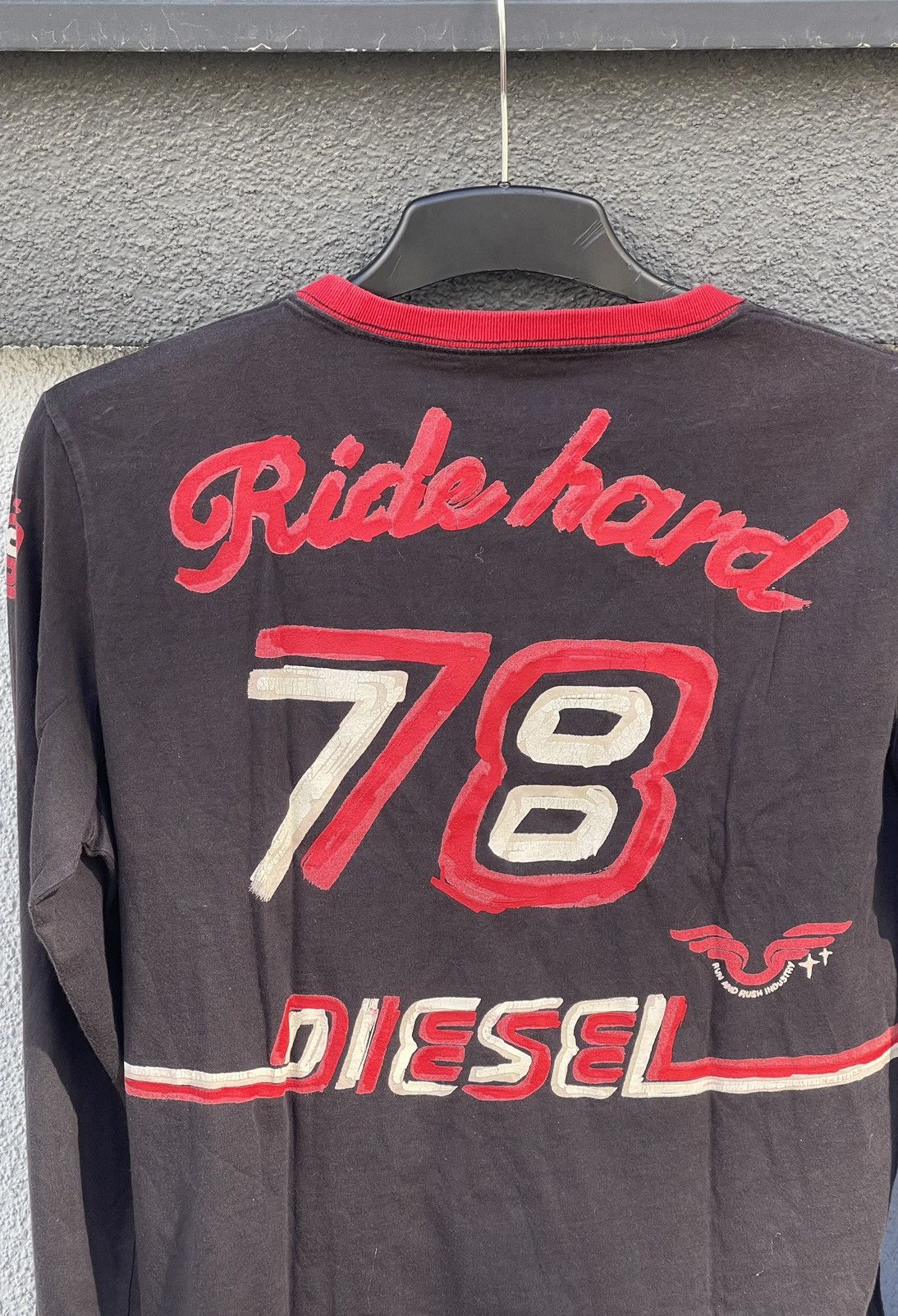 Diesel Y2K Diesel Ride Hard painted Longsleeve tee vintage Size US S / EU 44-46 / 1 - 13 Thumbnail