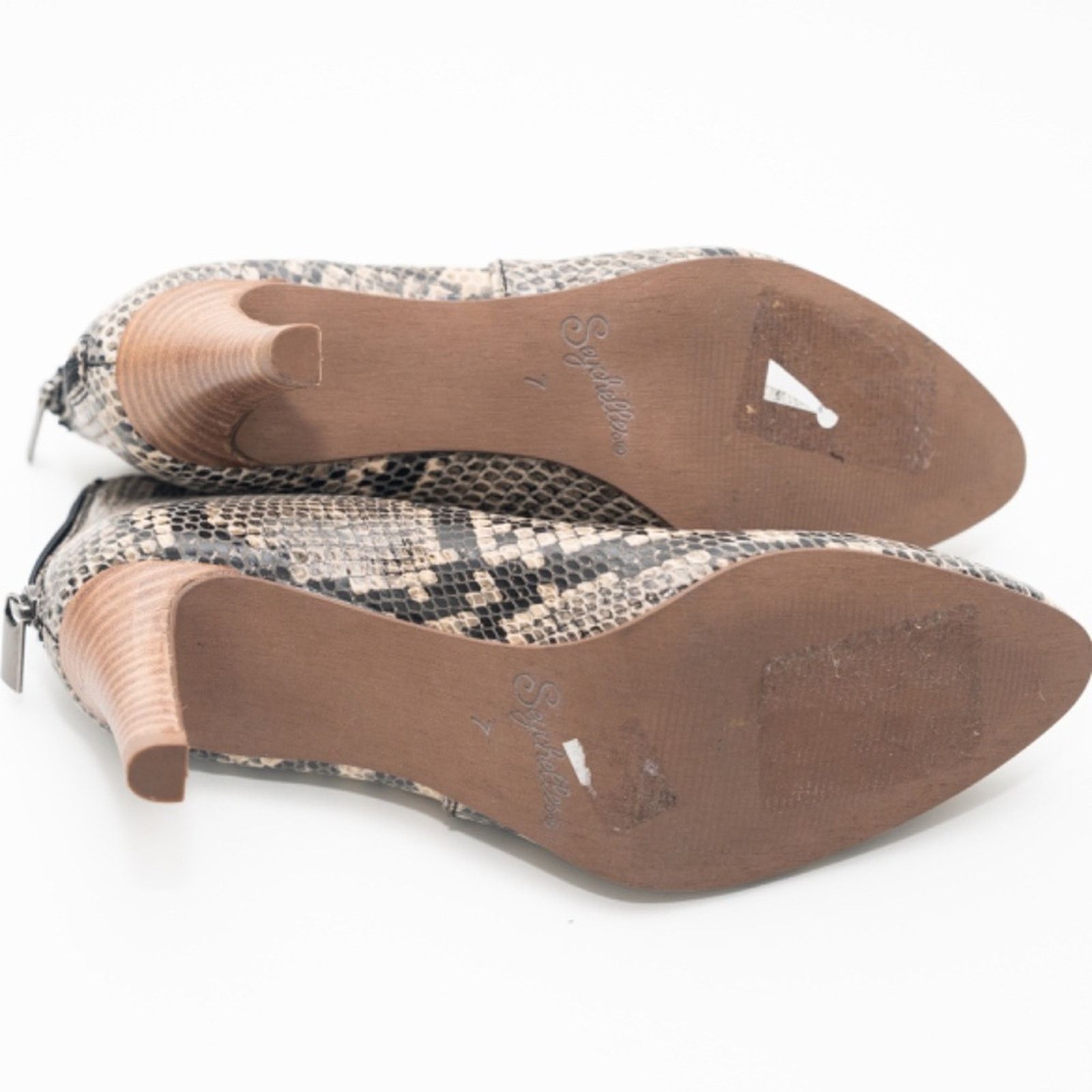 Seychelles Seychelles. New! Snake Heeled Ankle Boots. Size US 7 / IT 37 - 9 Thumbnail