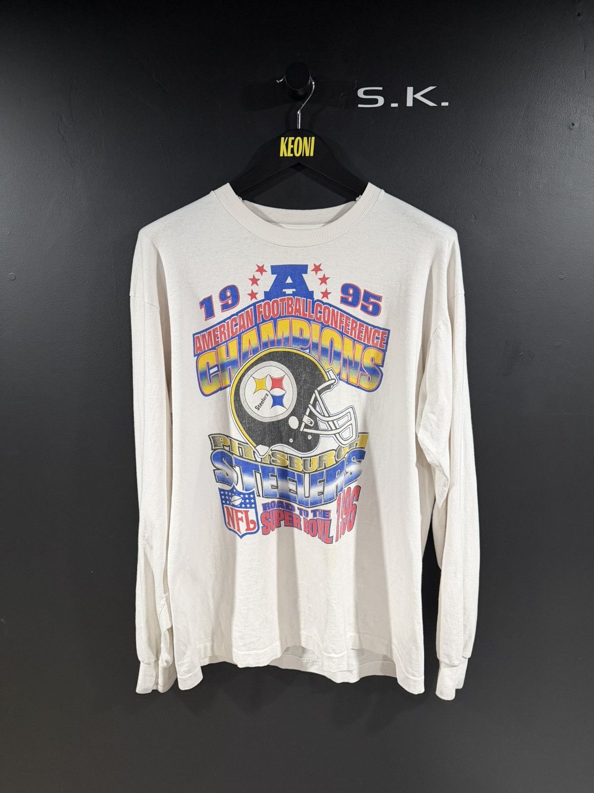 1995 Vintage Pittsburgh Steelers Super Bowl Long Sleeve XL
