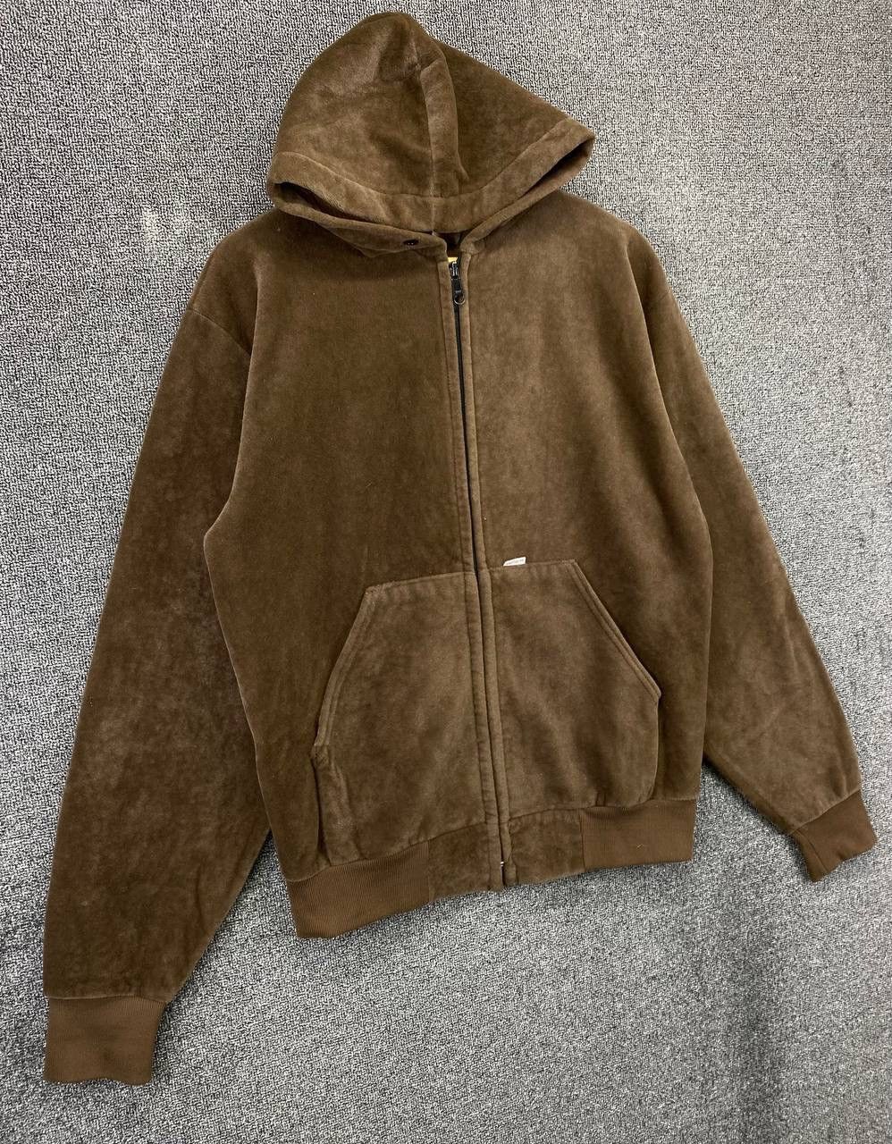 Carhartt Vintage 1990s Carhartt Fleece Faux Fur Zip Up Hoodie Jacket Size US M / EU 48-50 / 2 - 2 Thumbnail