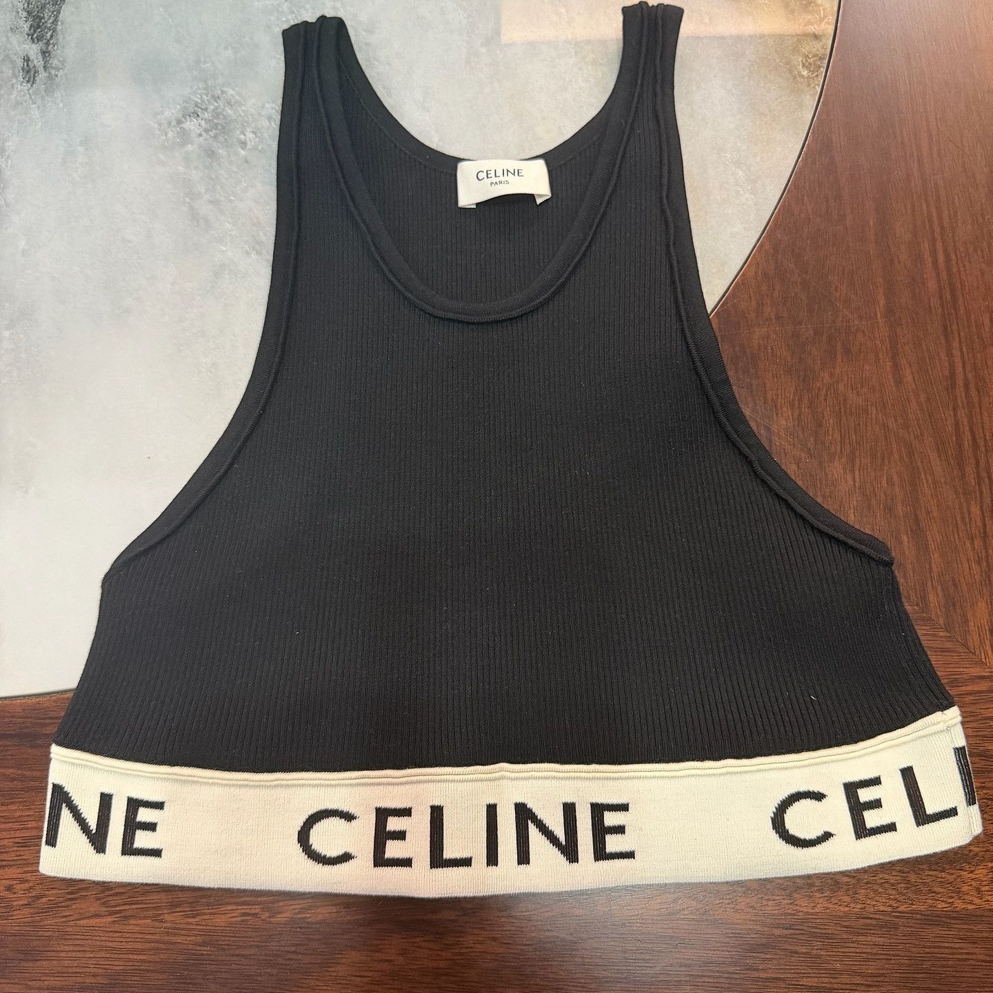 Celine CELINE Logo Band Tank Top Size M Size M / US 6-8 / IT 42-44 - 1 Thumbnail