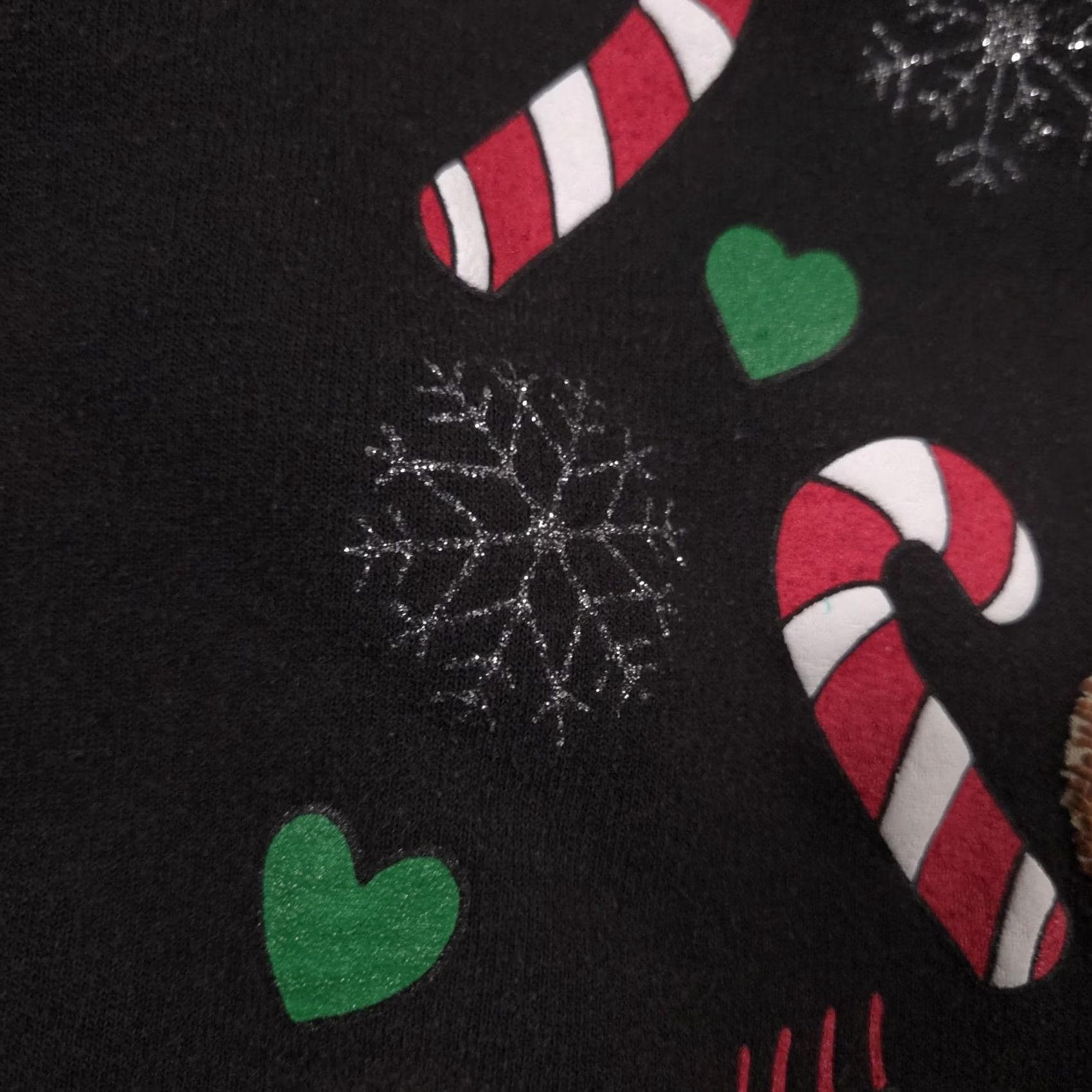 Vintage VINTAGE FunCracker Teddy Bear Christmas Sweatshirt Womens 26W Black Mock Neck Holiday 90s Size 4XL / US 24-26 - 5 Thumbnail