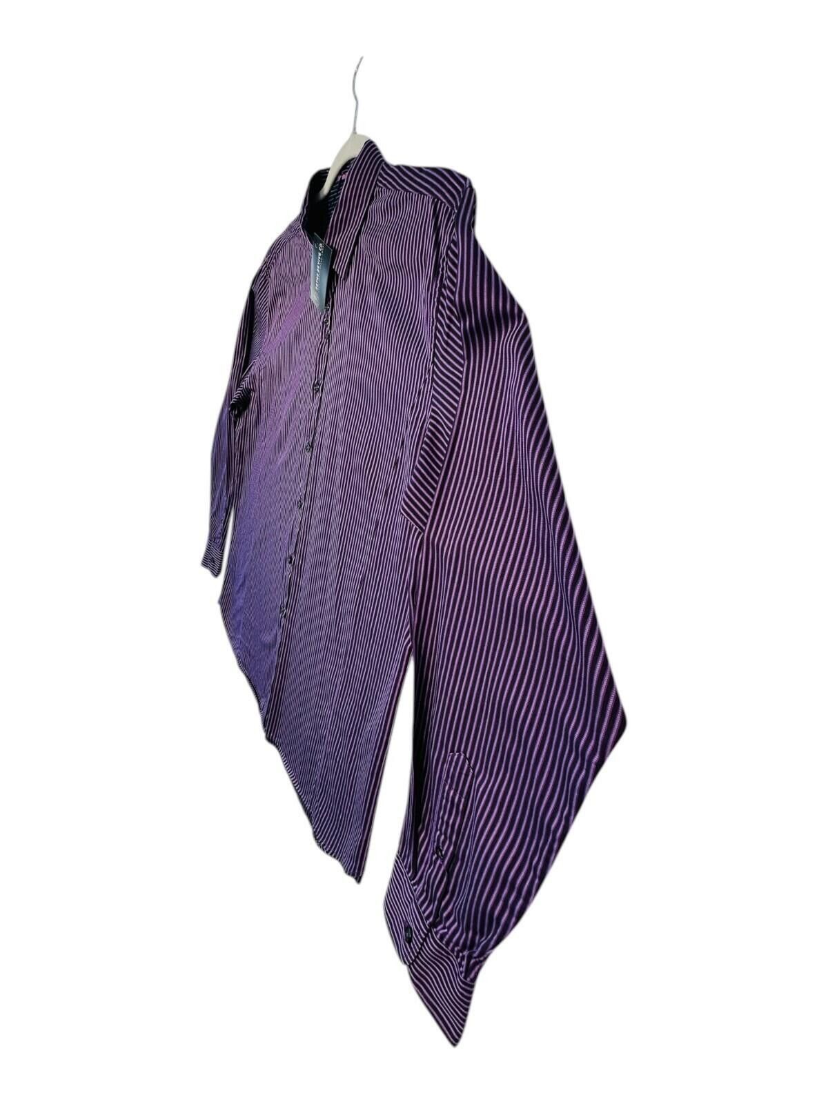 Ted Baker Ted Baker 6 Shirt Men's UK Size 2XL Purple Pinstripe Size 48R - 7 Thumbnail