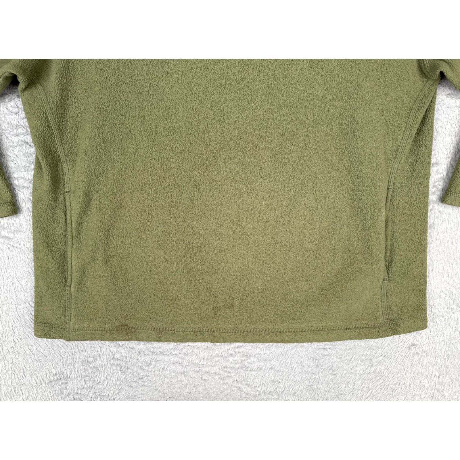Vintage Woolrich Hoodie Womens Large Green Fleece 1/4 Zip Hooded Pullover Sweatshirt Size L / US 10 / IT 46 - 5 Thumbnail
