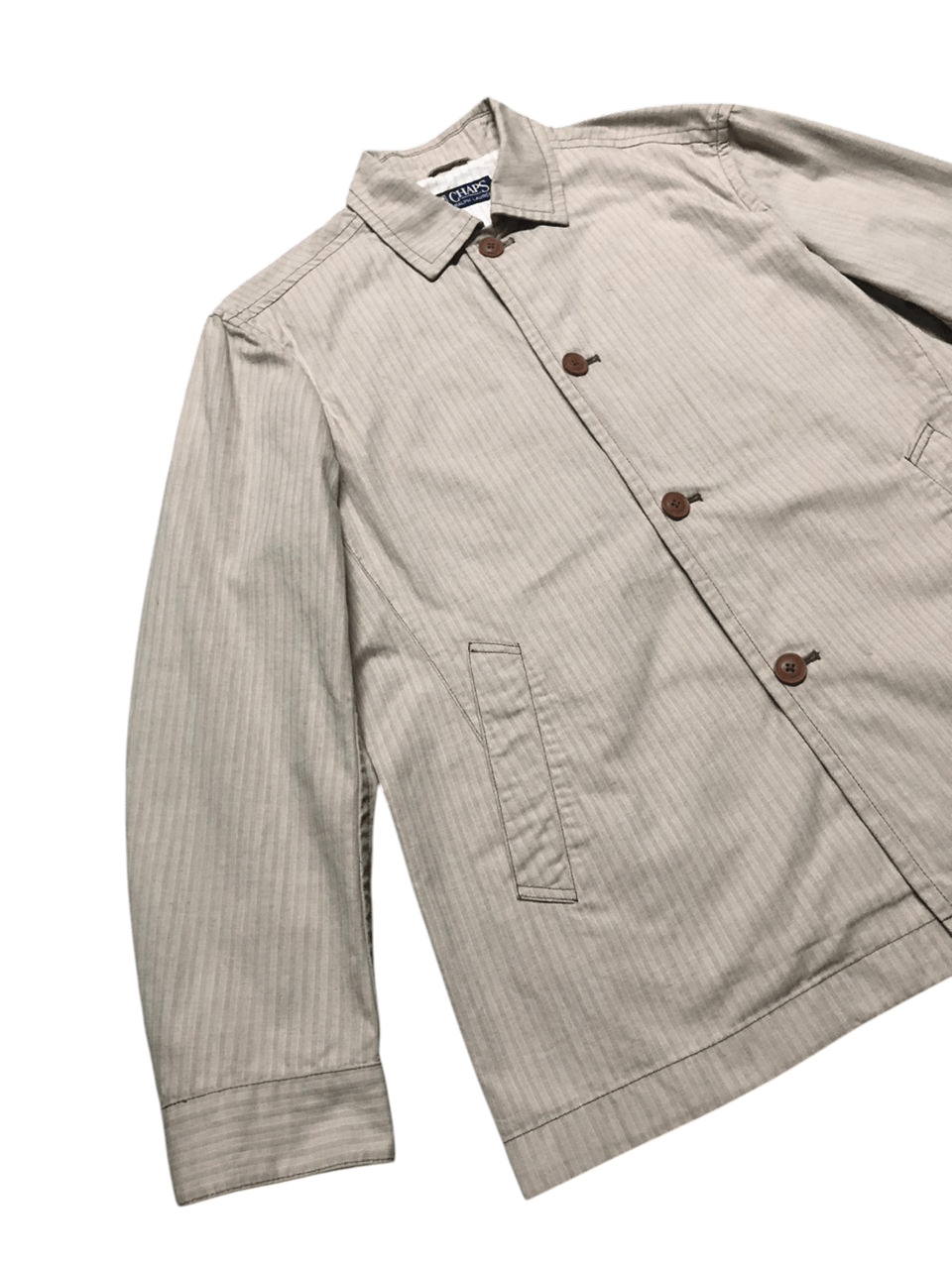 Chaps × Chaps Ralph Lauren × Ralph Lauren Vintage Chaps Ralph Lauren Stripes Light Jacket Cotton Size US L / EU 52-54 / 3 - 4 Thumbnail