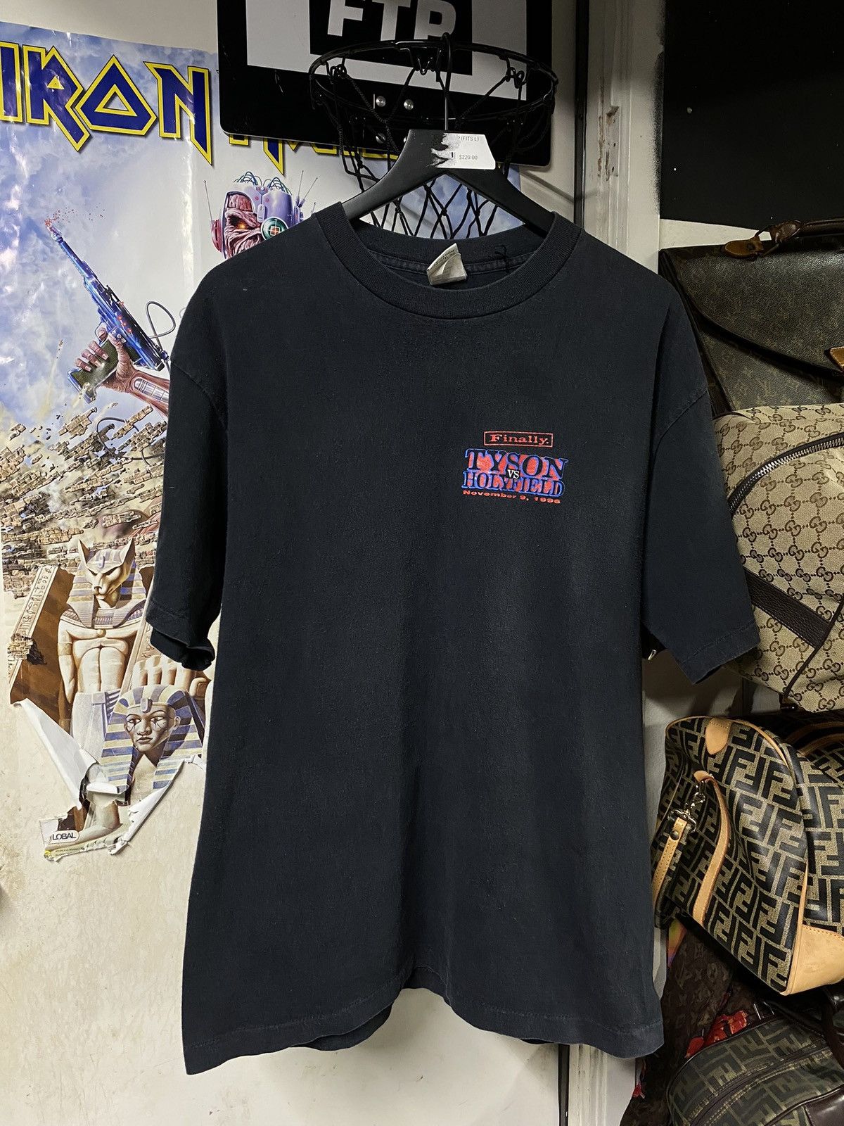 Rap Tees Vintage 1996 Tyson vs Holyfield Boxing T-Shirt XLarge Size US XL / EU 56 / 4 - 6 Thumbnail