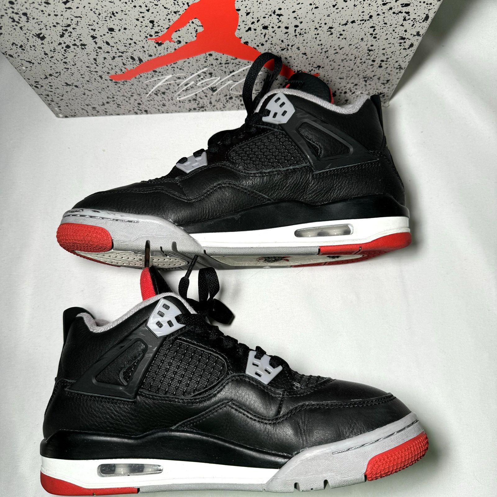 Jordan Brand × Nike Size 7 - Air Jordan 4 Retro GS Bred Reimagined Men's Shoes Size US 6 / EU 39 - 3 Thumbnail