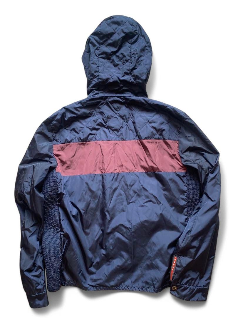 Prada Prada Sport - M Nylon Leather Jacket Navy Red Light Size US M / EU 48-50 / 2 - 3 Thumbnail
