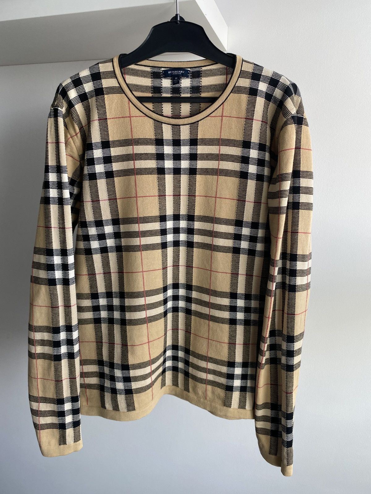 Burberry × Burberry Prorsum × Vintage Burberry London Vintage Nova Check Classic Woven Sweater y2k Size US M / EU 48-50 / 2 - 1 Thumbnail