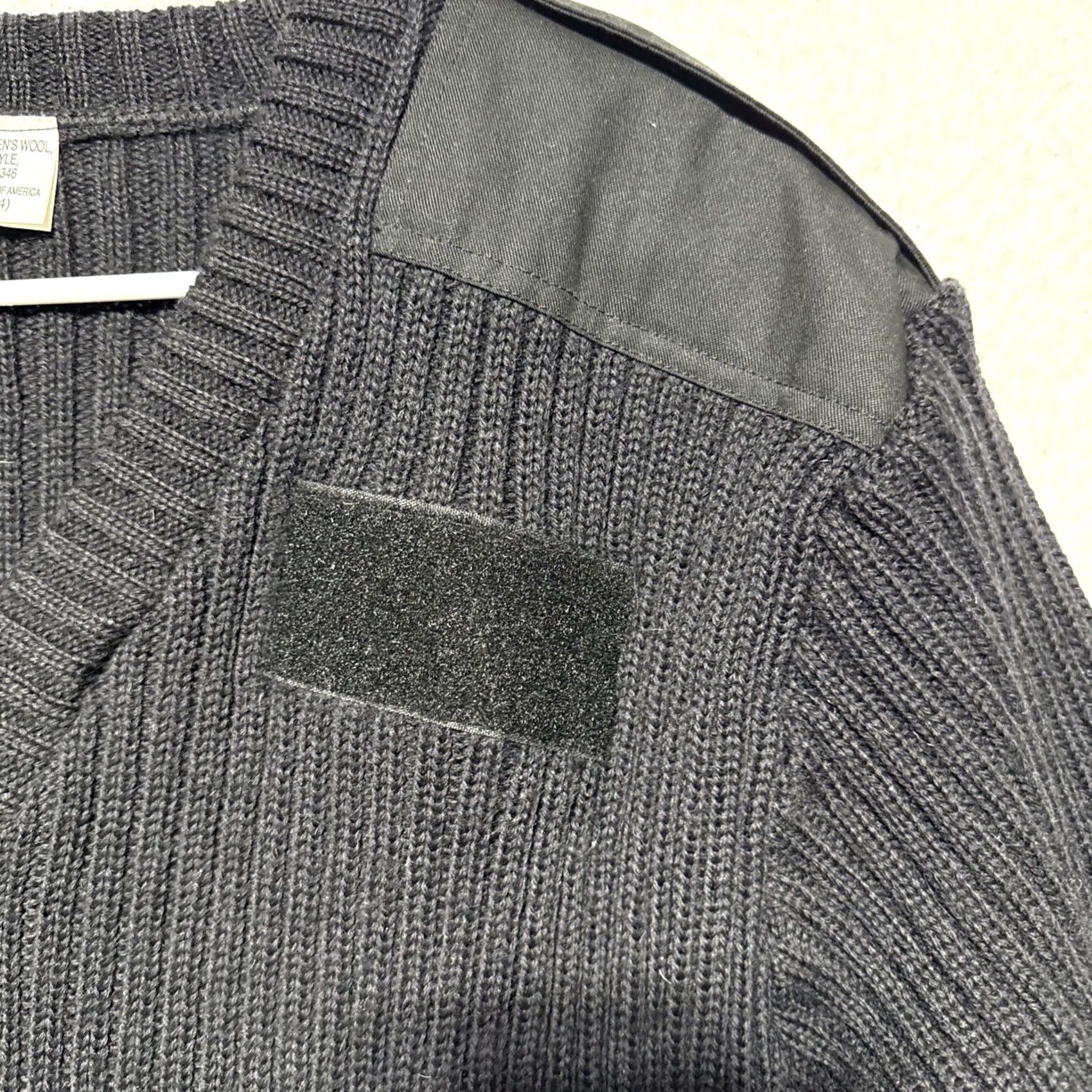 Vintage VINTAGE Stars and Stripes Uniforms Black Woolover Military VTG Wool Sweater Women's L Size L / US 10 / IT 46 - 3 Thumbnail