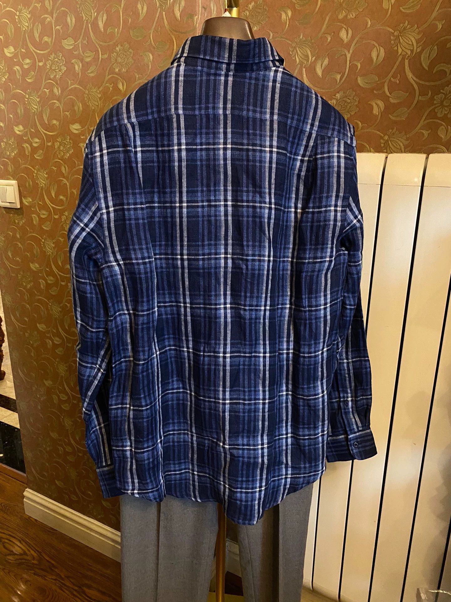 RRL Ralph Lauren RRL Purple Label 100% Linen Check Shirt L Italy New Size US L / EU 52-54 / 3 - 3 Thumbnail