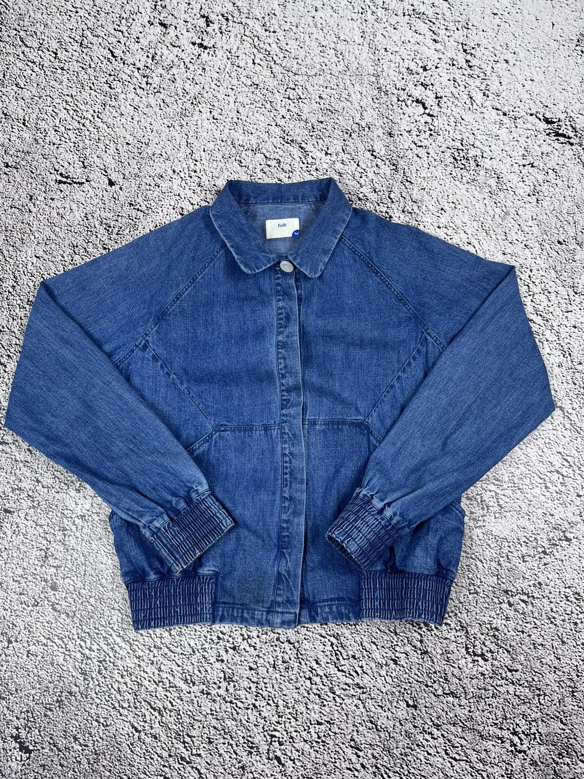 Folk Vintage Folk Denim Bomber Jacket Size M / US 6-8 / IT 42-44 - 1 Thumbnail