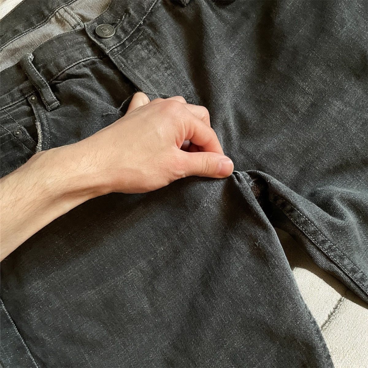 Allsaints × Iggy × Vintage Vintage AllSaints Iggy Slim Fit Grey Jeans Size US 34 / EU 50 - 4 Thumbnail