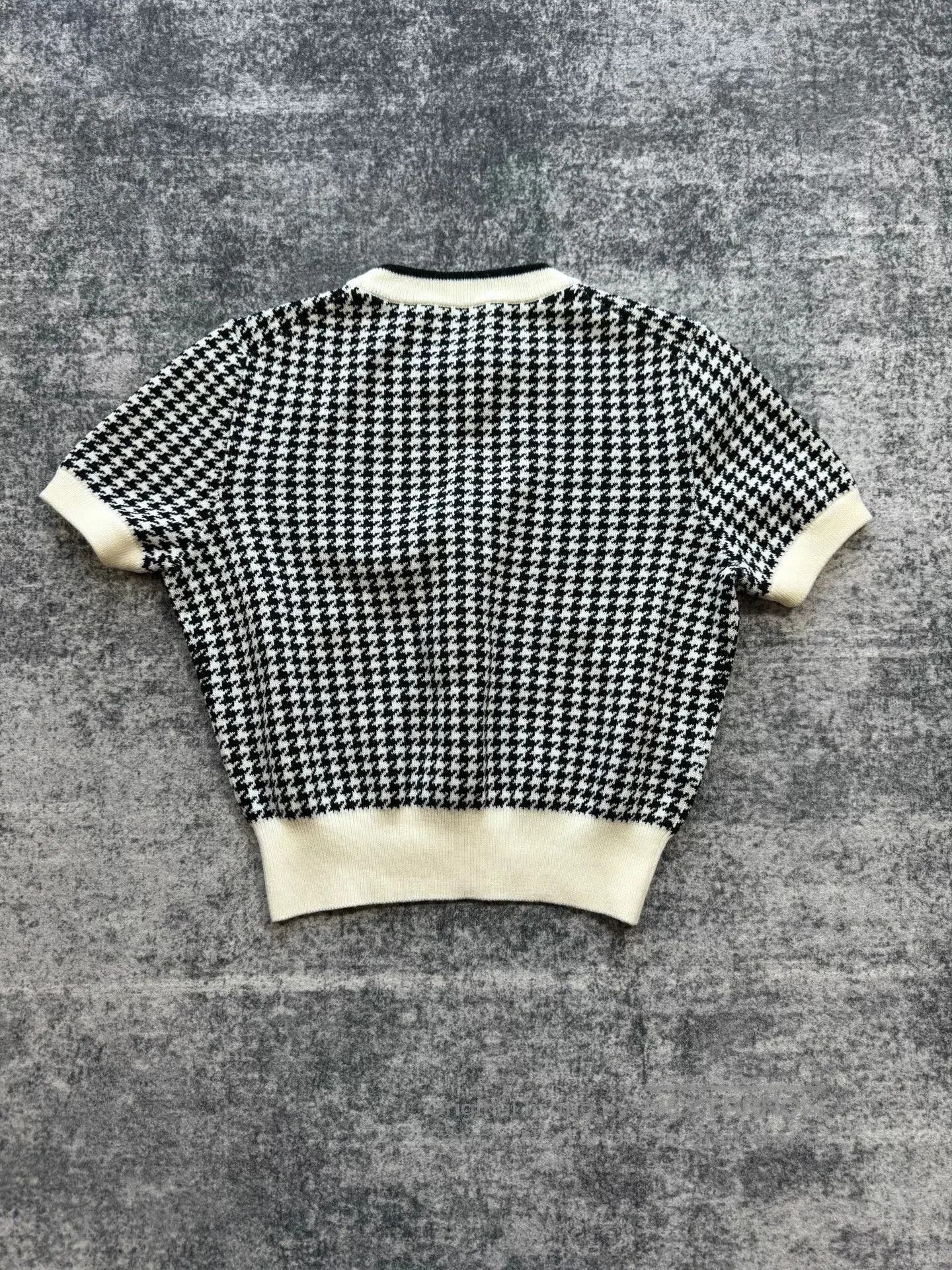 Miu Miu miu miu black and white houndstooth knit top. Size S / US 4 / IT 40 - 2 Thumbnail