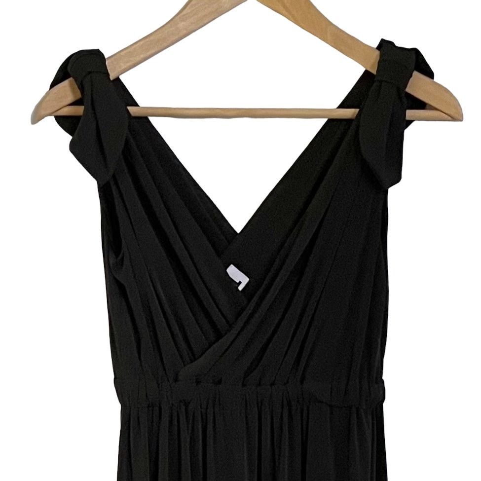 Other NWOT Vicky Tiel Black Sleeveless Draped Grecian Maxi Dress Size XS / US 0-2 / IT 36-38 - 6 Thumbnail