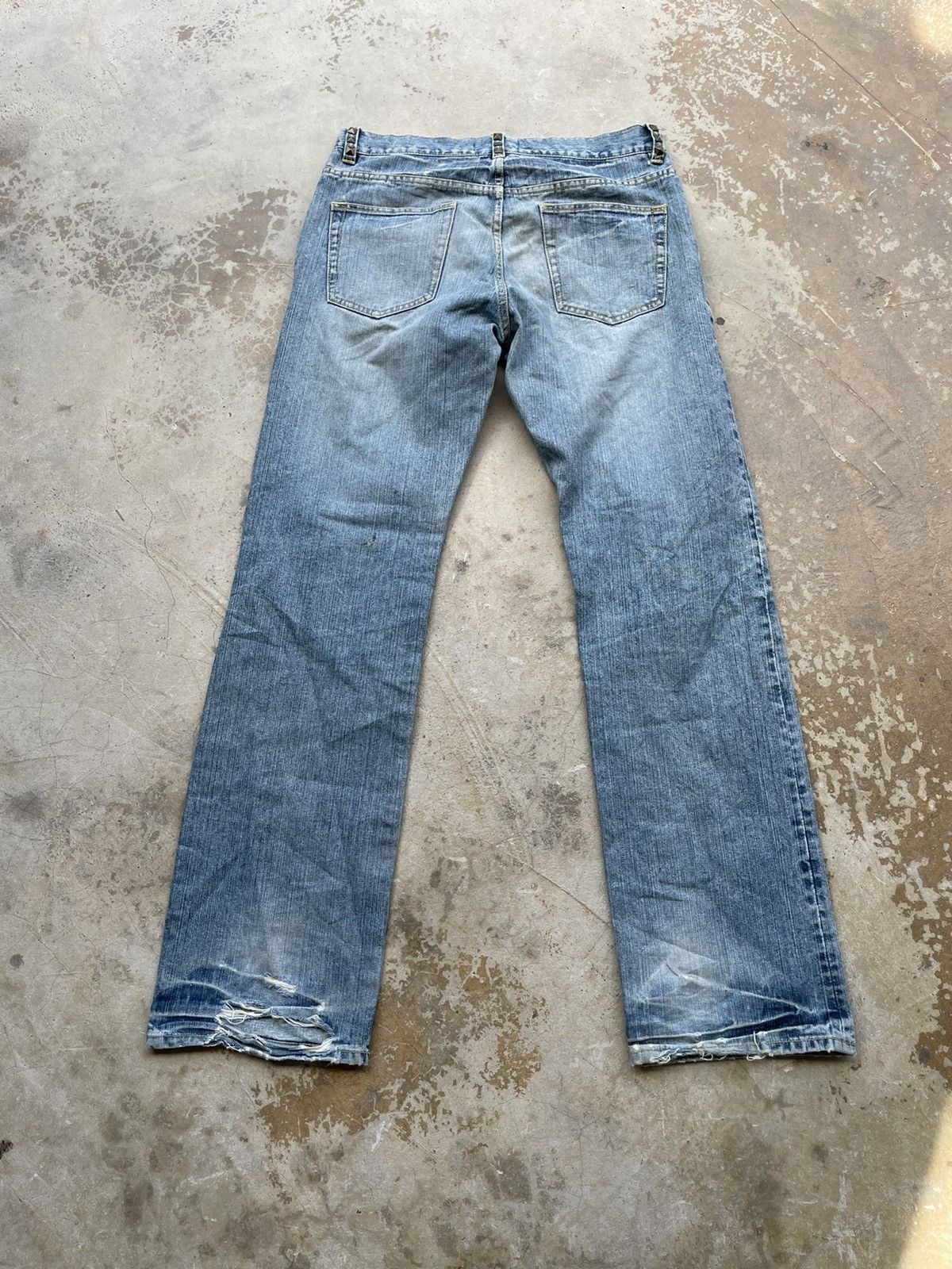 If Six Was Nine Vintage Beelish Distressed Jeans Kapital Patchwork Style Size US 32 / EU 48 - 3 Thumbnail