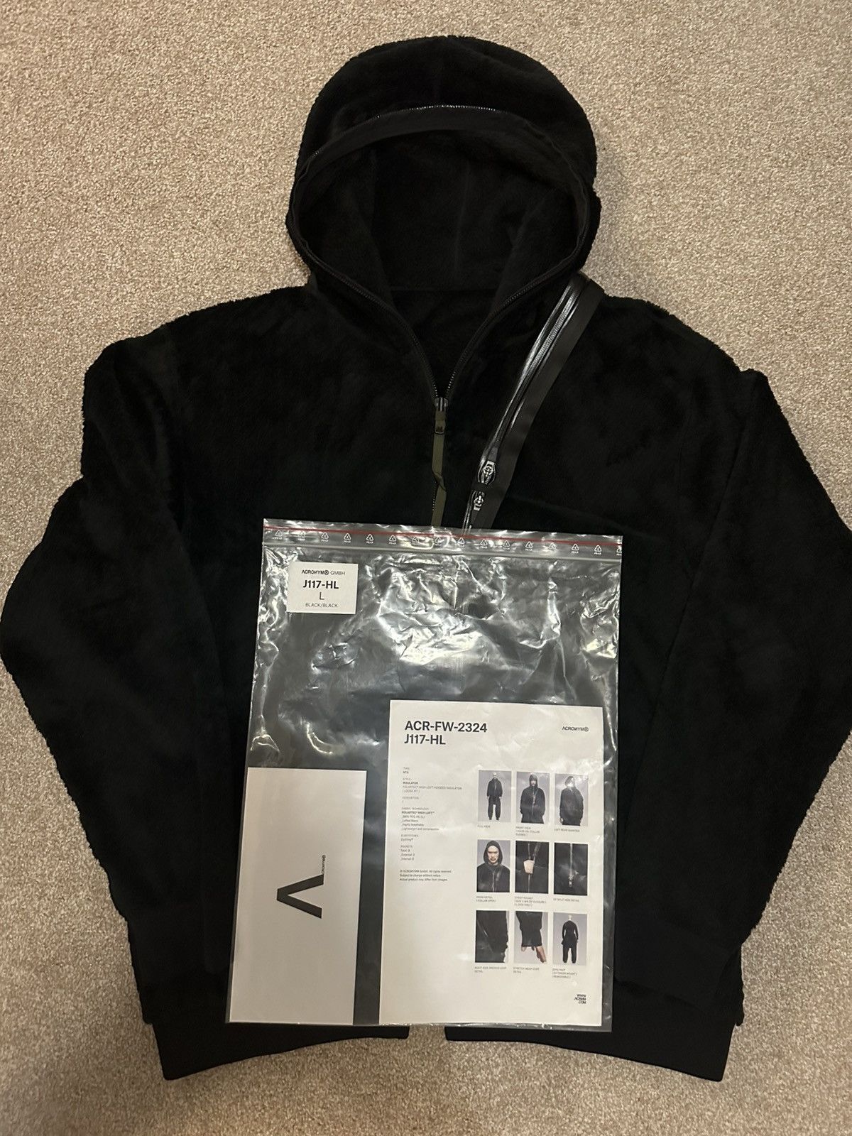 ACRONYM 寝転ん S34-PR BLACK XSサイズ 