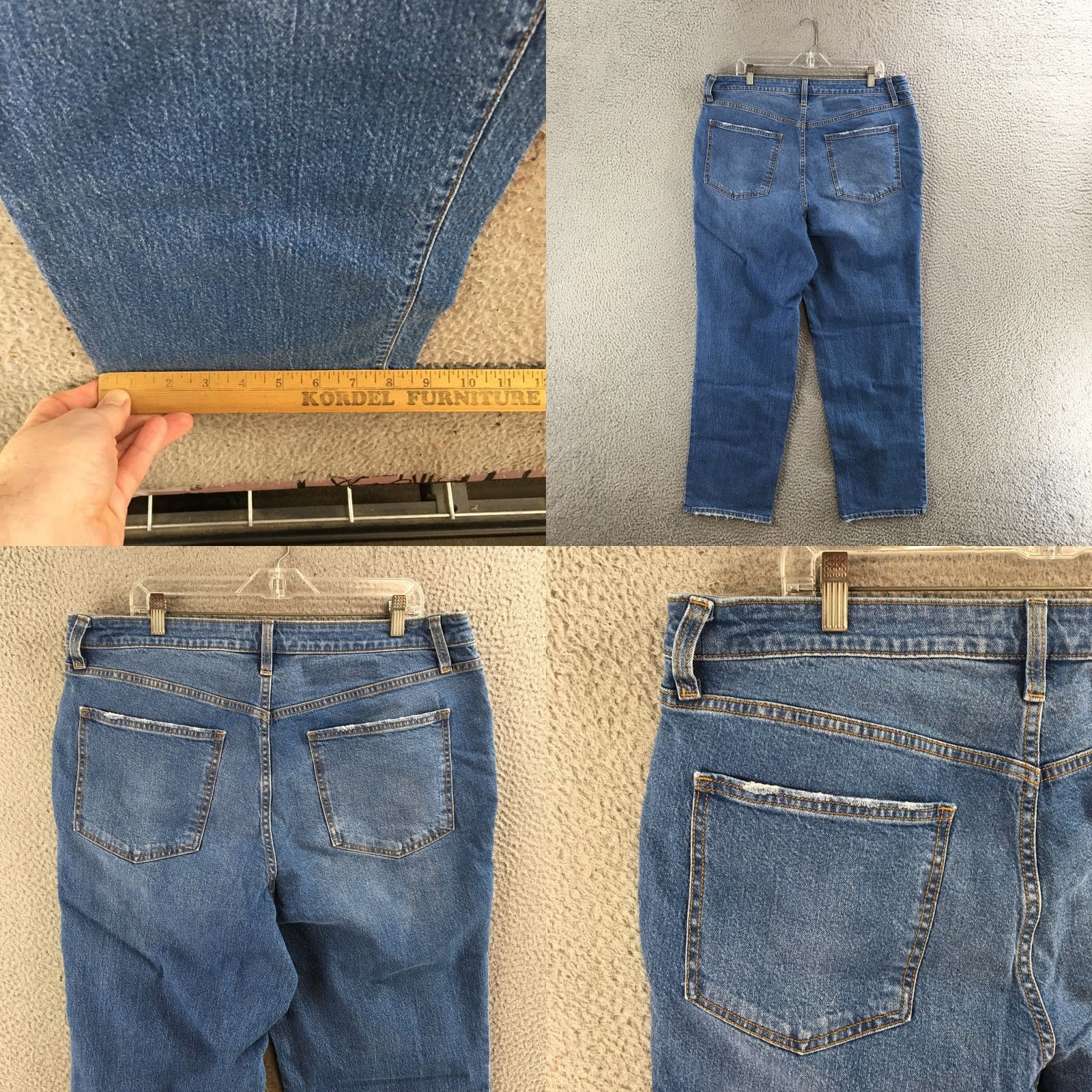 Vintage Universal Thread Jeans Womens 17R Straight Jeans High Rise Button Fly Blue Denim Vintage? No Size 38" / US 16 / IT 52 - 9 Thumbnail
