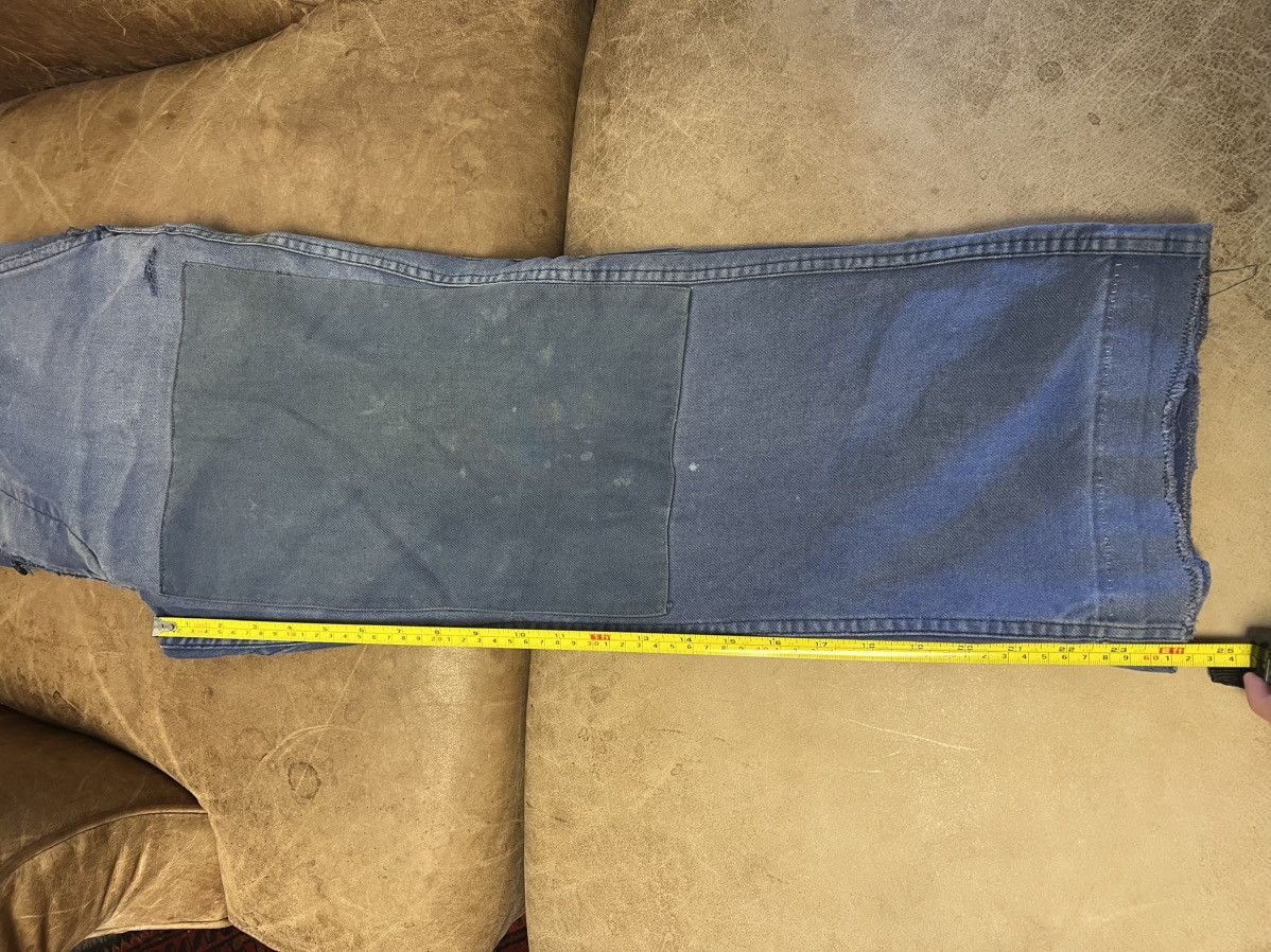 Other Vintage 1950s Repaired French Moleskin Blue Chore Pants Size US 31 - 7 Thumbnail