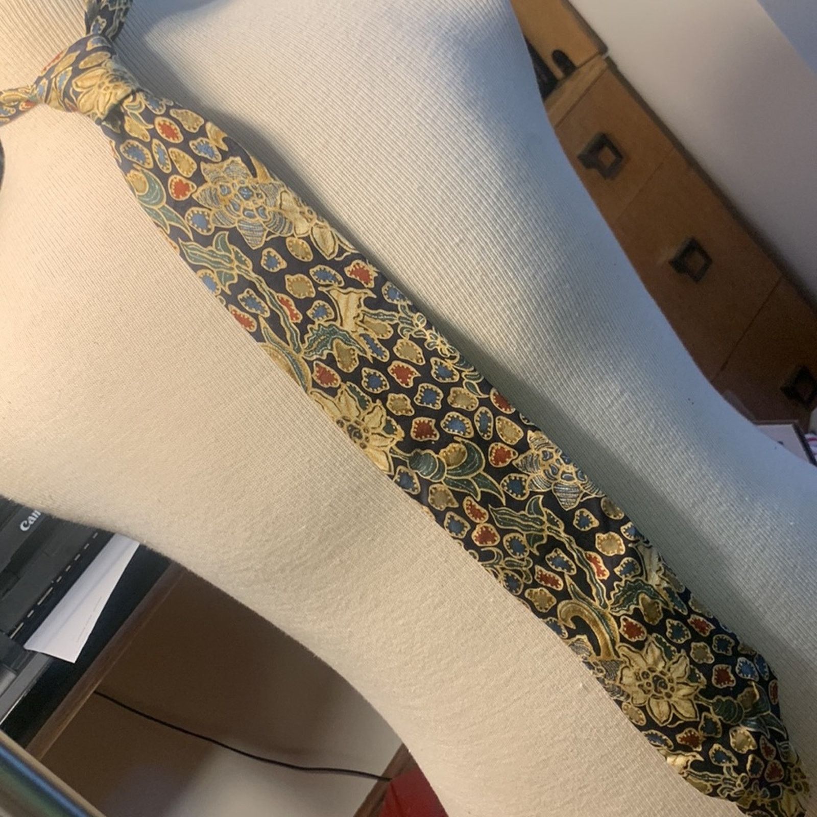 Guy Laroche 80’s Guy Laroche Paris silk batik print necktie Size ONE SIZE - 3 Thumbnail
