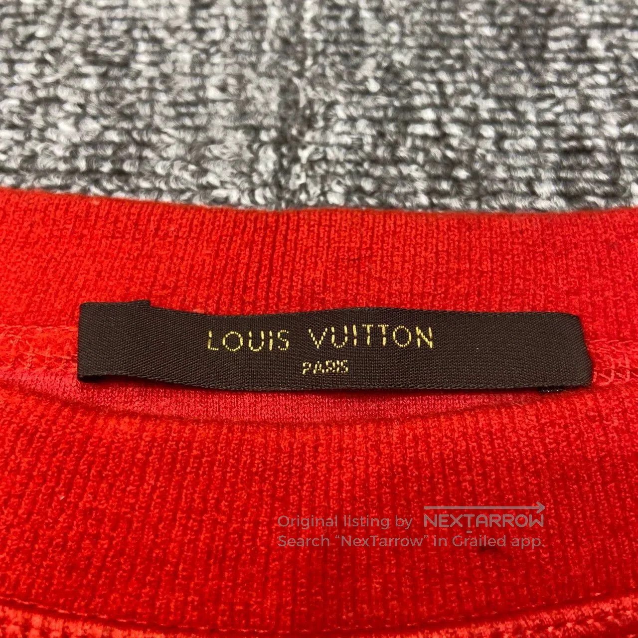 red limited edition knit sweatshirt.
