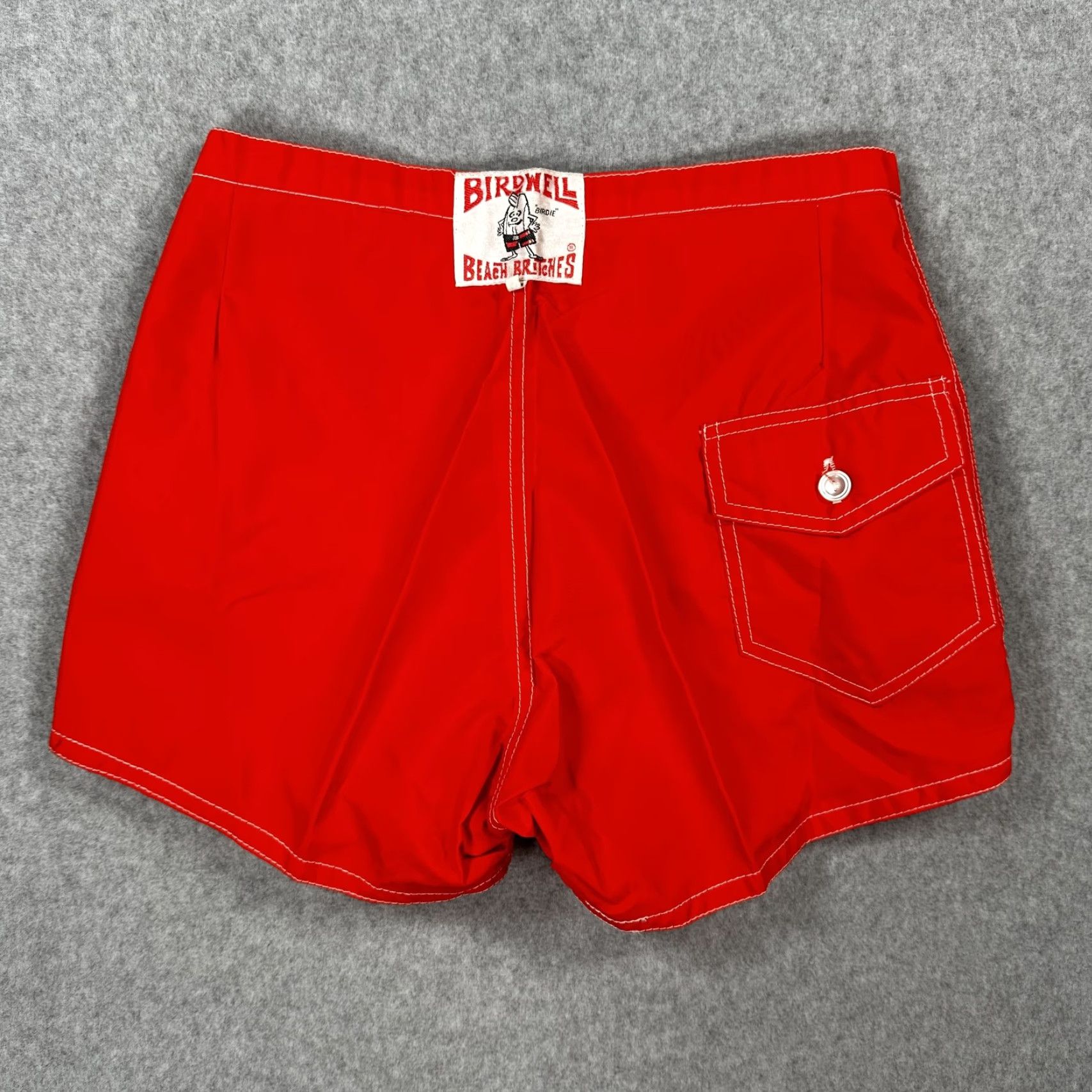 Vintage Birdwell Beach Britches Shorts Mens 27 Red Board Shorts Surf Trunks Pocket Size US 27 - 5 Thumbnail