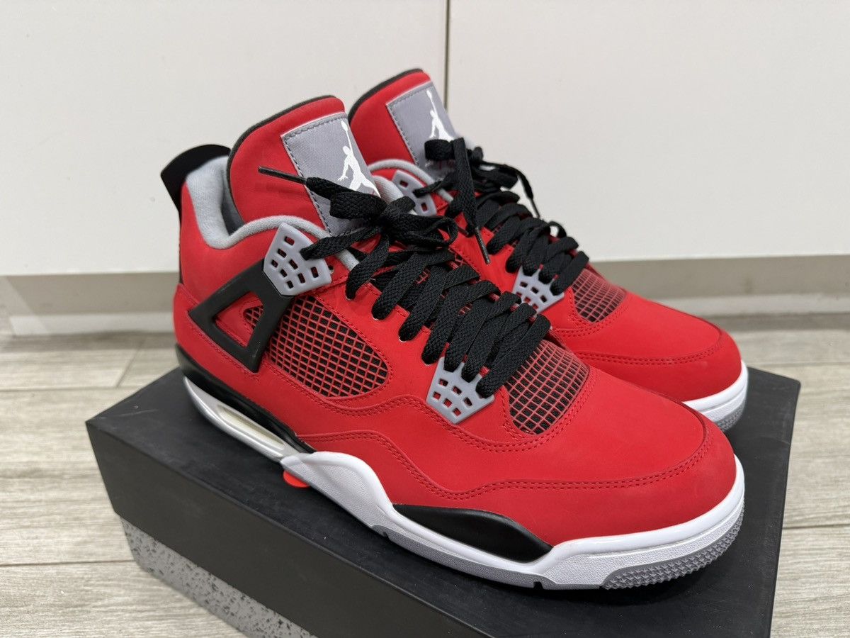 Jordan Brand 2013 Air Jordan 4 Toro Bravo Fire Red White Black Grey 12 Size US 12 / EU 45 - 3 Thumbnail