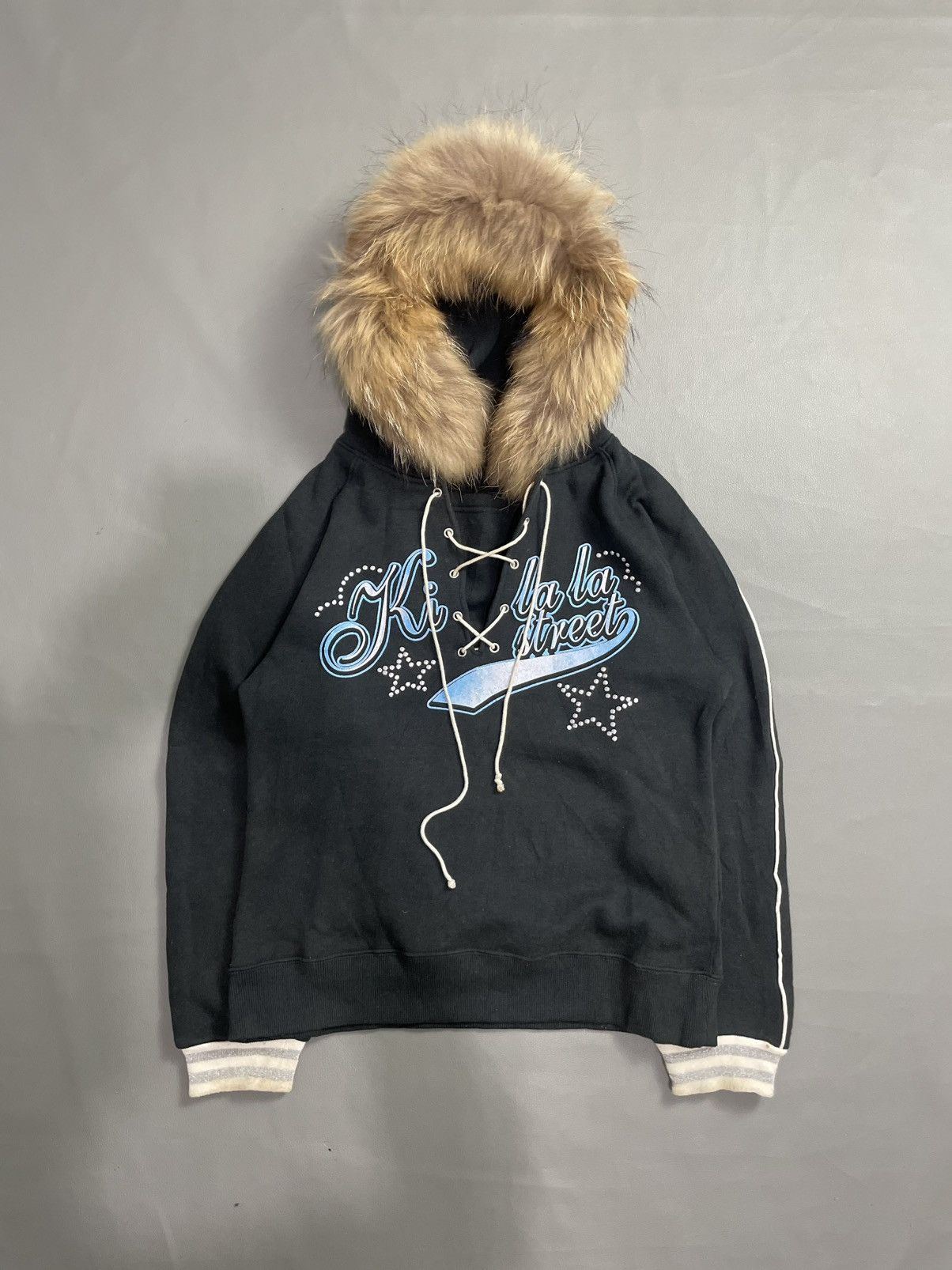 Japanese Brand Killa Street Poem Fur Hoodie goth style Size XS / US 0-2 / IT 36-38 - 1 Thumbnail