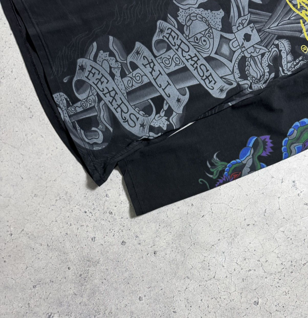 Ed Hardy Ed Hardy Christian Audigier Big Logo Over Print Longsleev Size US XS / EU 42 / 0 - 3 Thumbnail