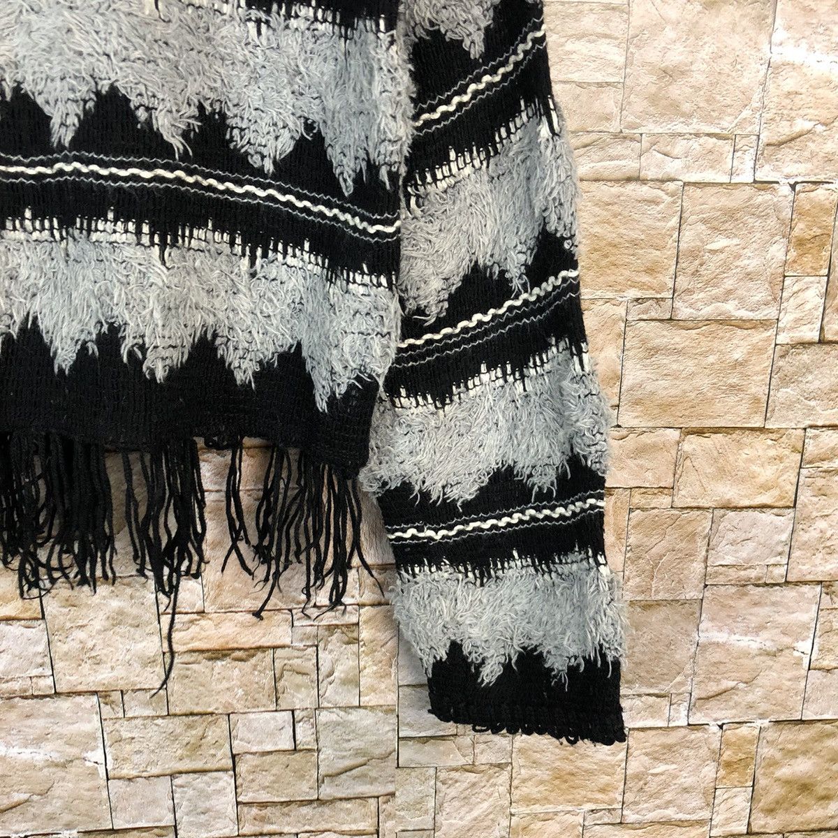 Homespun Knitwear × Japanese Brand × Vintage Bershka mohair fur vintage Black Knitwear #A1058 Size M / US 6-8 / IT 42-44 - 8 Thumbnail