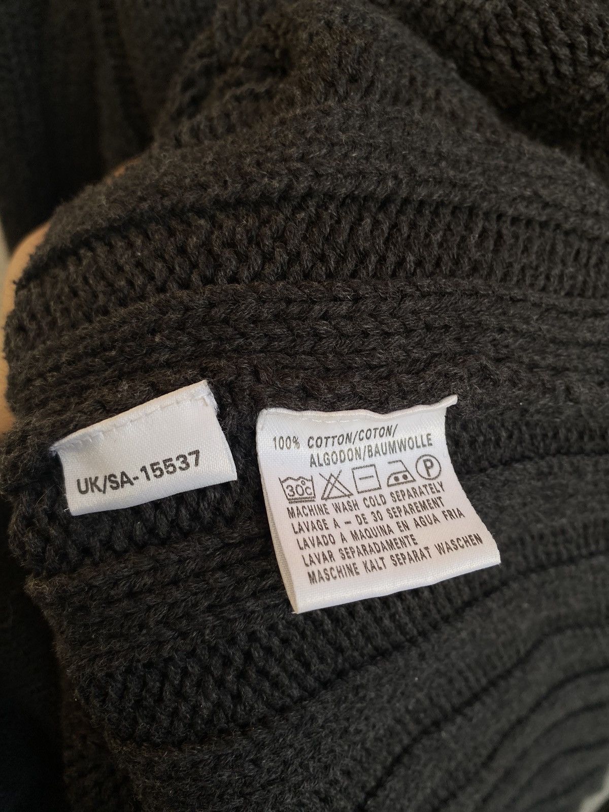 Yves Saint Laurent Thick YSL Sweater Turtleneck Black/Grey Size US L / EU 52-54 / 3 - 5 Thumbnail