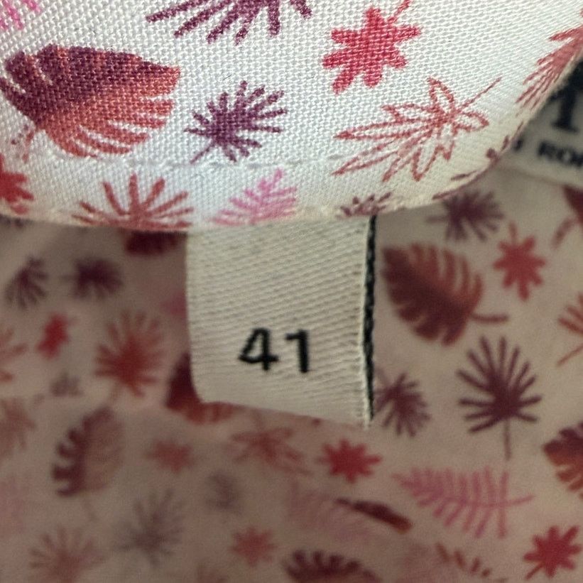Other Schostal Roma Pink Cotton Leaves Print Button Down Size US L / EU 52-54 / 3 - 4 Thumbnail