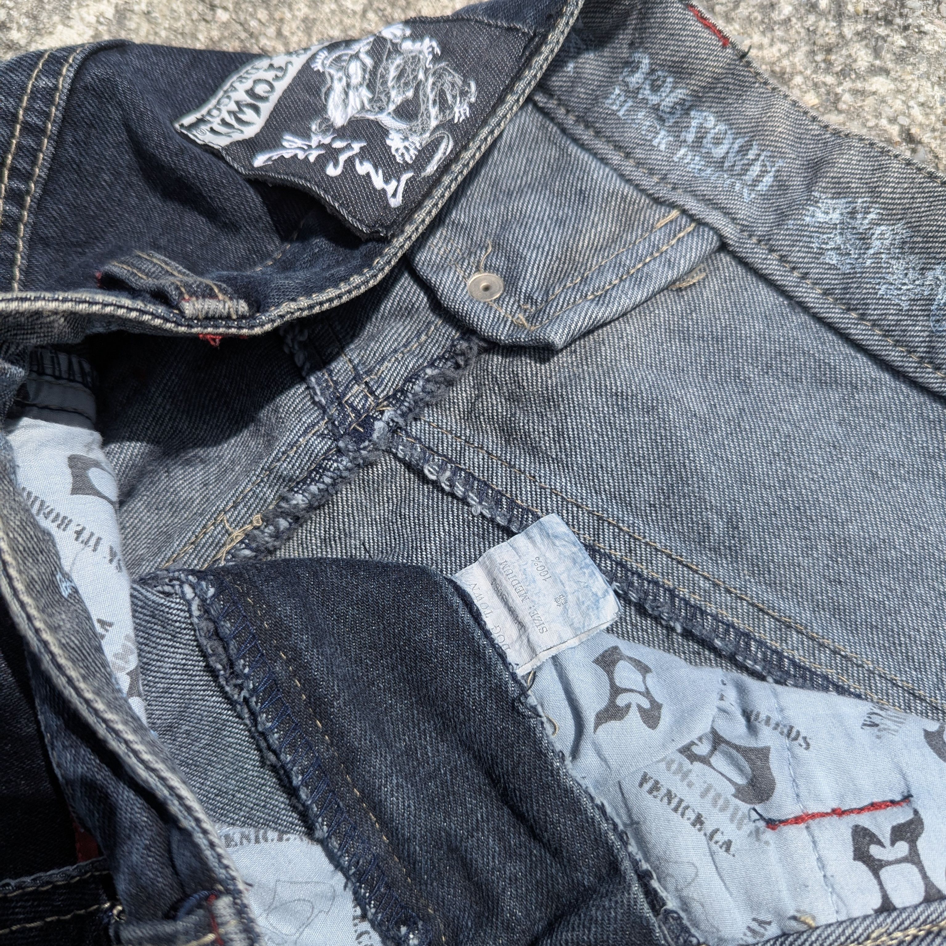 Dogtown × Vintage Vintage Dog Town Black Dragon Skate Baggy Jean Pants Size US 30 / EU 46 - 8 Thumbnail