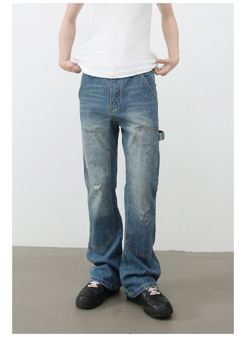 Japanese Brand × Jean American retro men's washed loose straight bootcut jeans Size US 32 / EU 48 - 3 Thumbnail