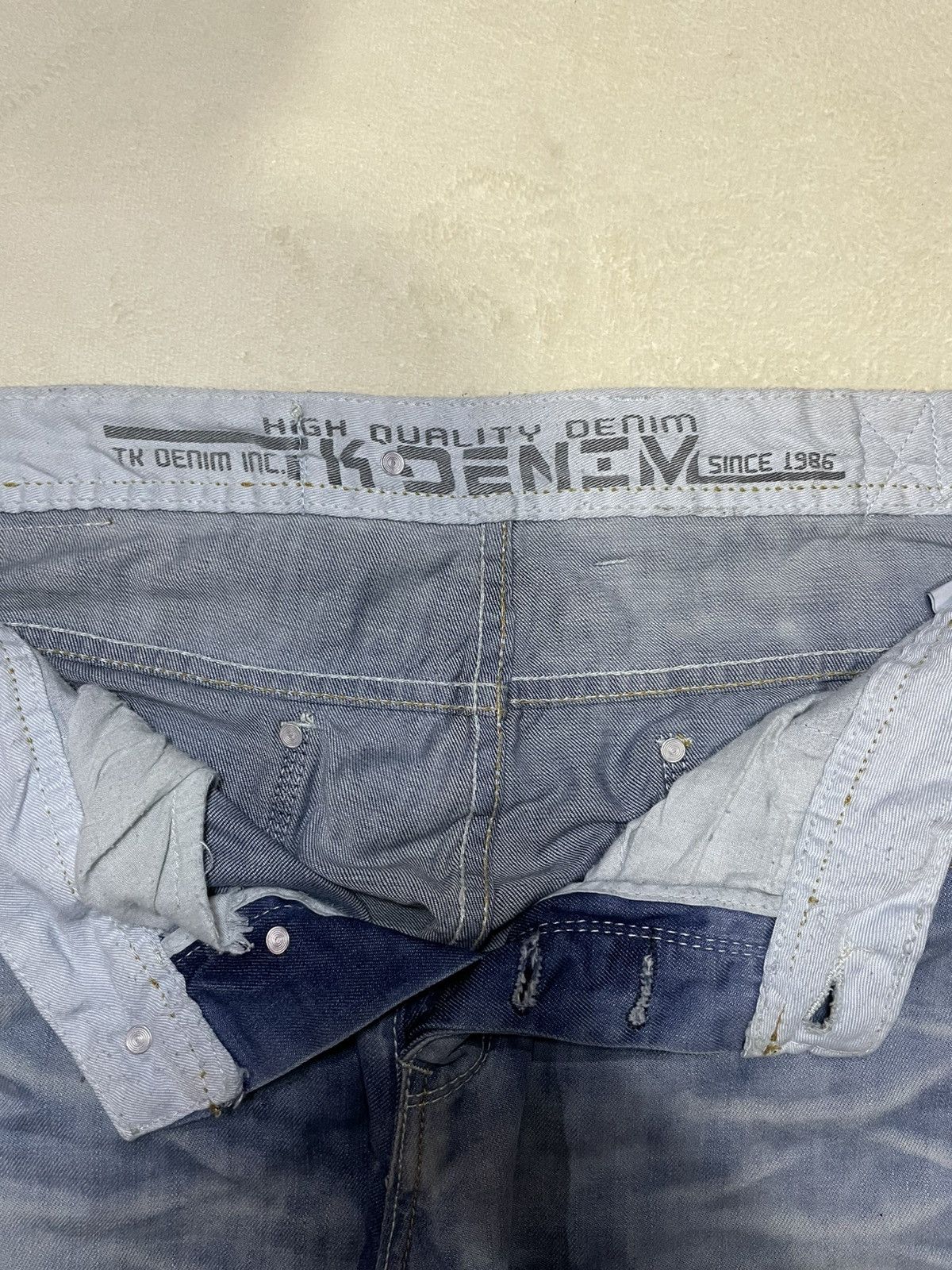 Japanese Brand Vintage TK Denim Acidwash Faded Jeans Size US 39 - 7 Thumbnail