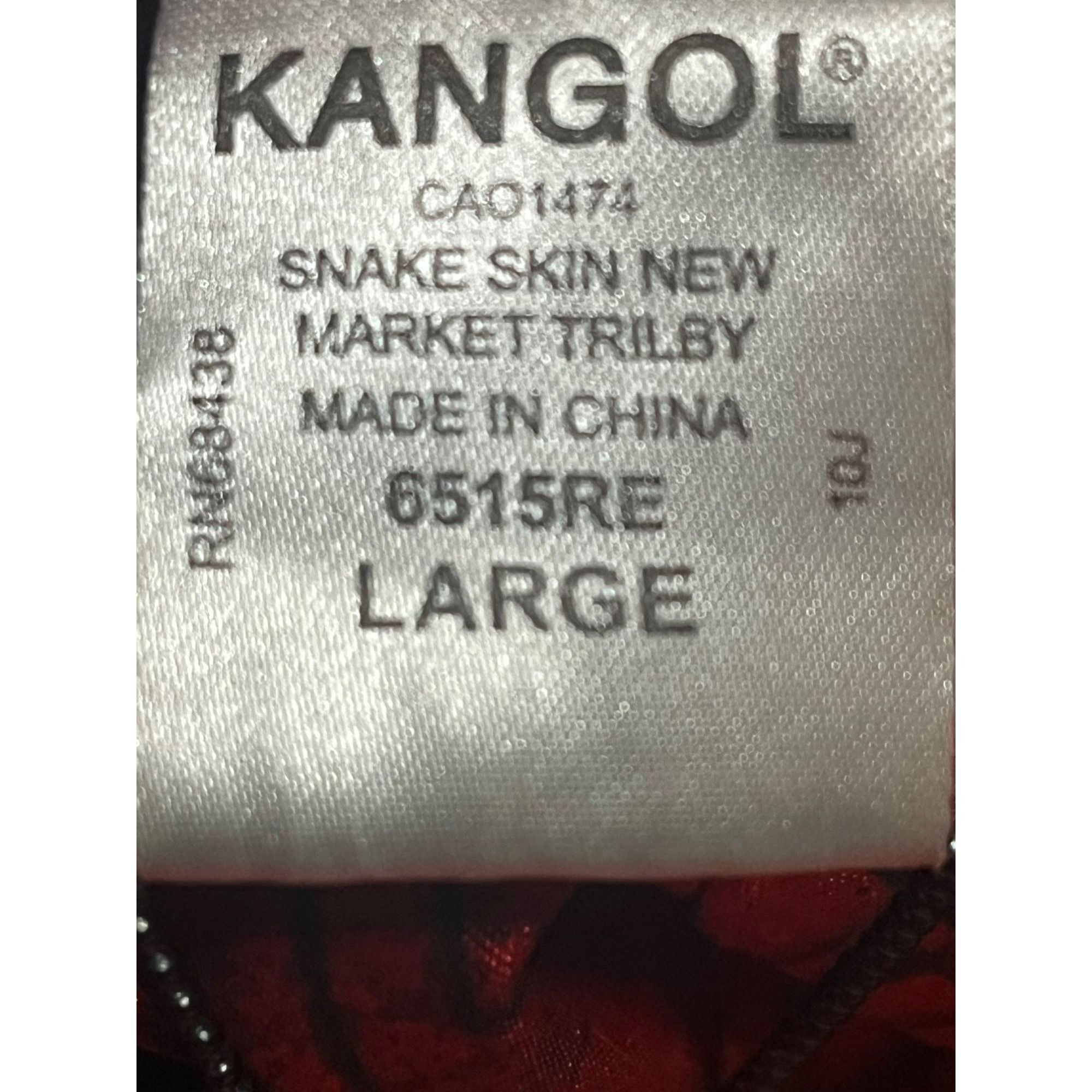 Kangol NWT Vintage KANGOL RED Women's Black Leather Snakeskin Embos Size ONE SIZE - 8 Thumbnail