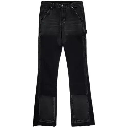 Designer × Japanese Brand × Vintage double knee carpenter faded flared jeans Size US 32 / EU 48 - 3 Thumbnail
