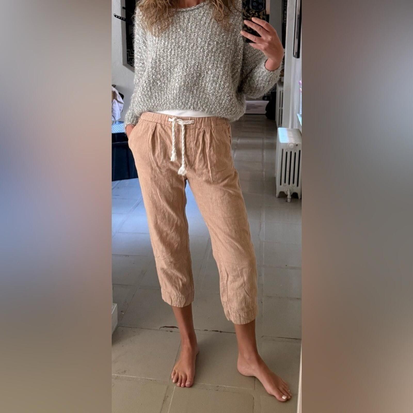 Free People Free People $168 Desert Heat Pants Dune XS Linen Blend Size 26" / US 2 / IT 38 - 1 Thumbnail