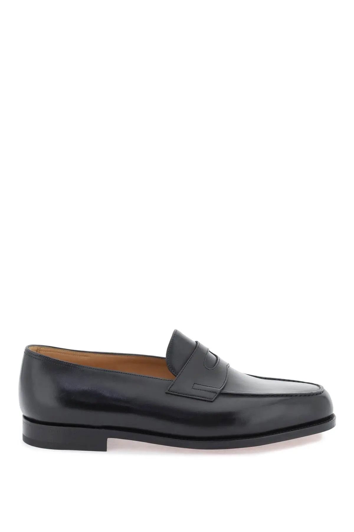 image of John Lobb O1S22I1N0124 Leather Lopez Loafers In Black, Men's (Size 11)