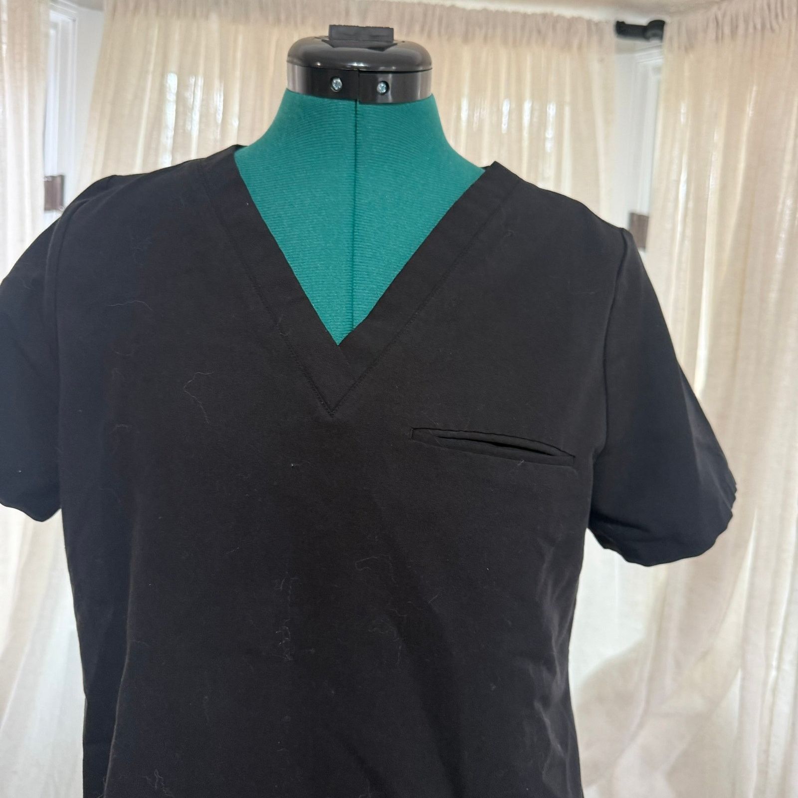 Other Mandala Black V-Neck Scrub Top | Sz S Size S / US 4 / IT 40 - 3 Thumbnail