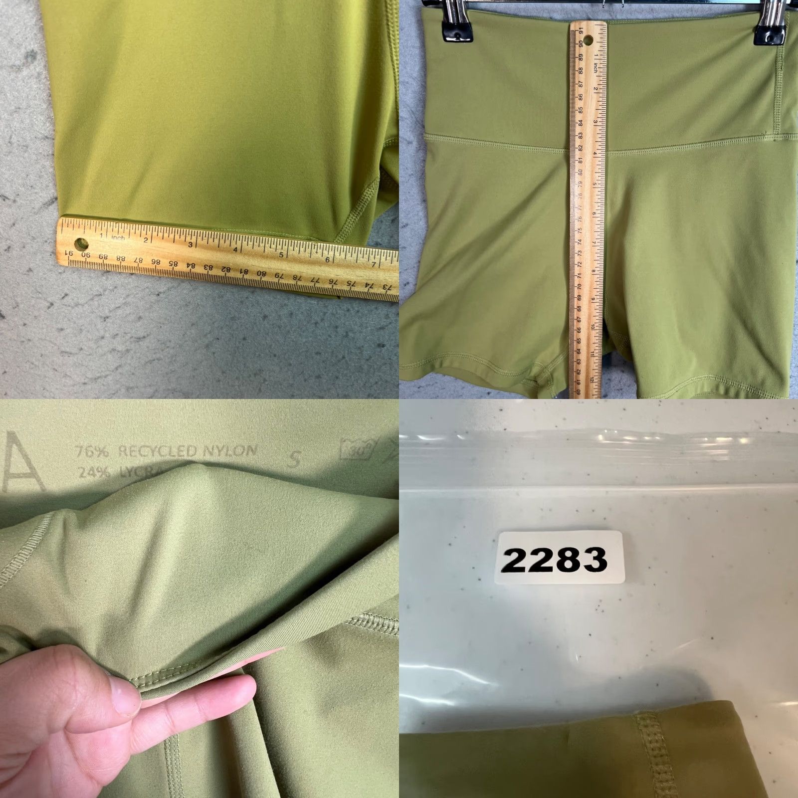 Vintage Tala Womens Size Small High-Waisted Green Active Biker Shorts Athletic Gym Size 28" / US 6 / IT 42 - 8 Thumbnail