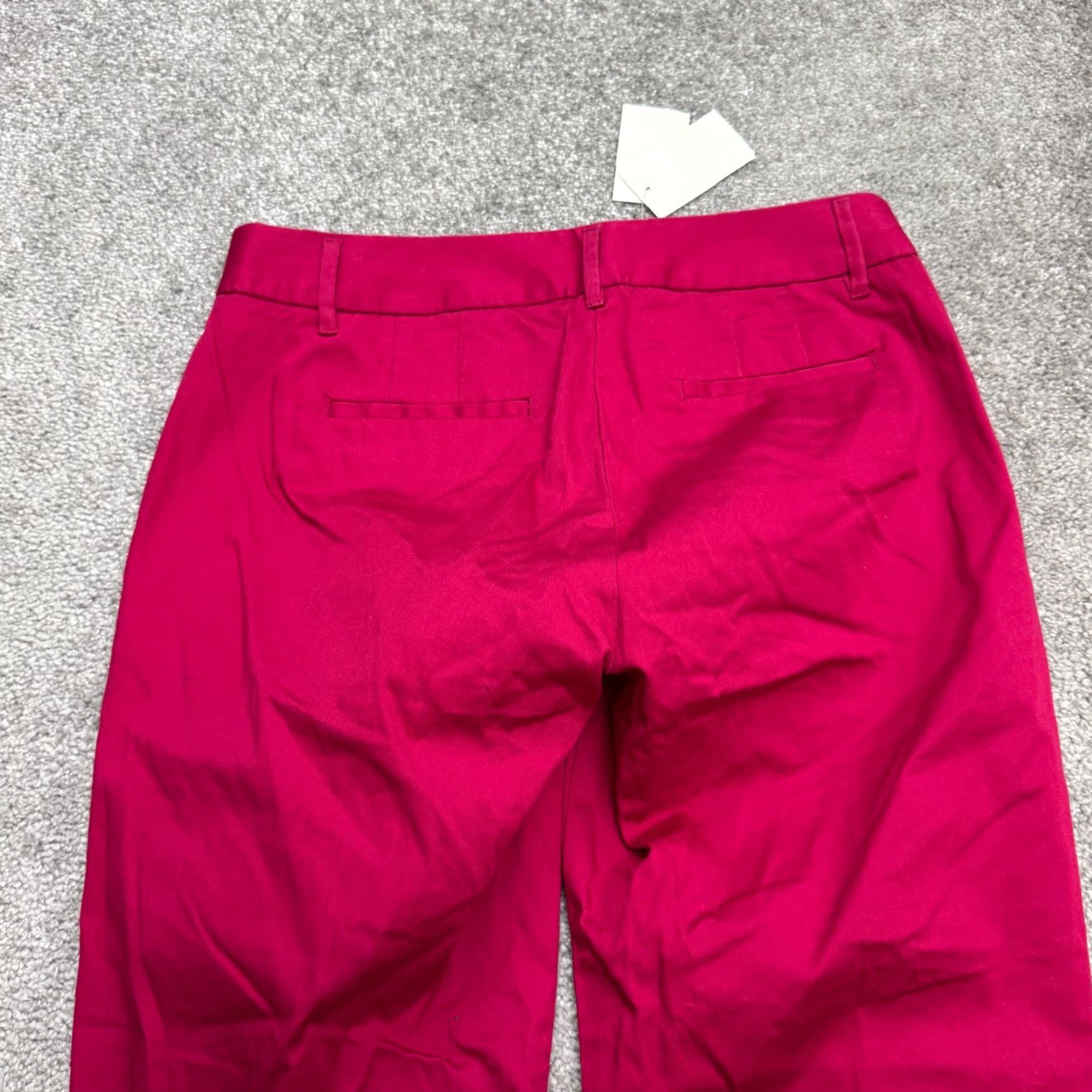 J.Crew VINTAGE? No — J.CREW Pink Cropped Tapered Leg Pants Womens 0P Petite Twill Cotton Cropped Pants, 23 in Inseam, 7? Wait. Size 25" / US 0 / IT 36 - 3 Thumbnail