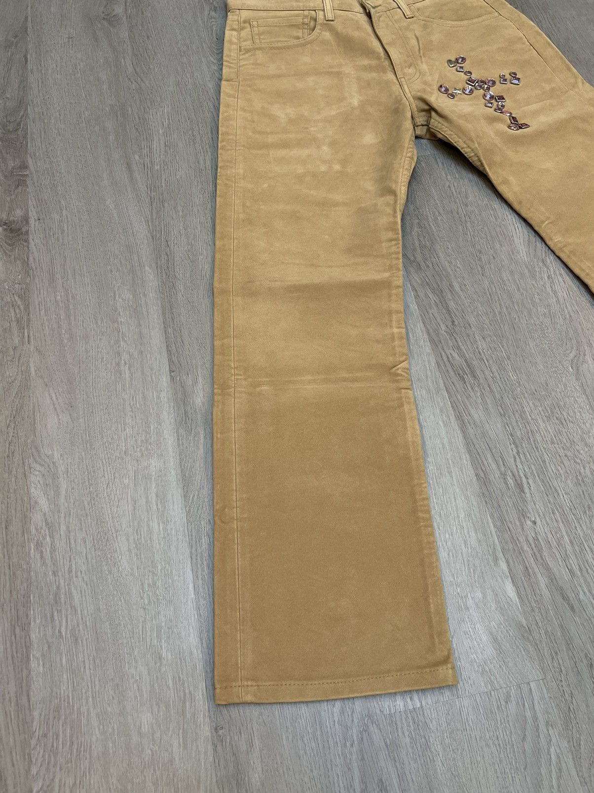 Junya Watanabe AD2003 Junya Watanabe Bejeweled Cross Chino Pants Size US 33 - 5 Thumbnail