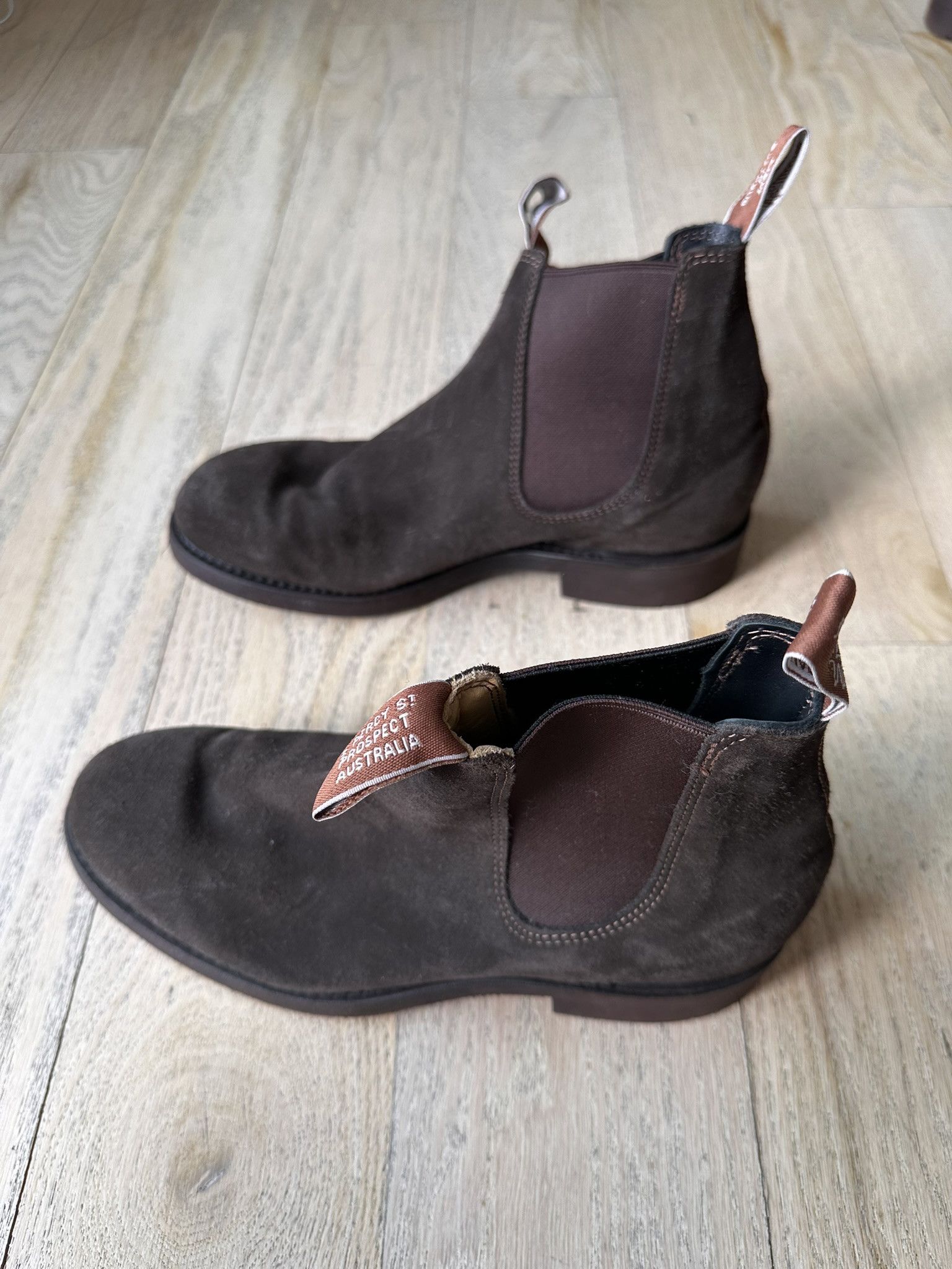 Drake's RM Williams x Drakes Gardener Boots Chocolate Suede Size US 8 / EU 41 - 3 Thumbnail