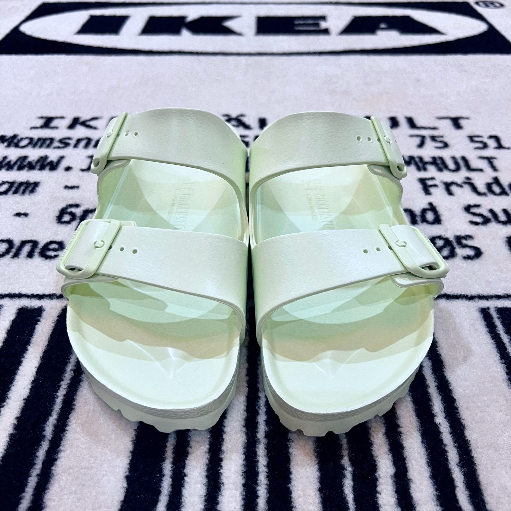 Birkenstock Birkenstock Arizona EVA Rubber Strap Sandal - Faded Lime. Size US 11 / IT 41 - 2 Thumbnail