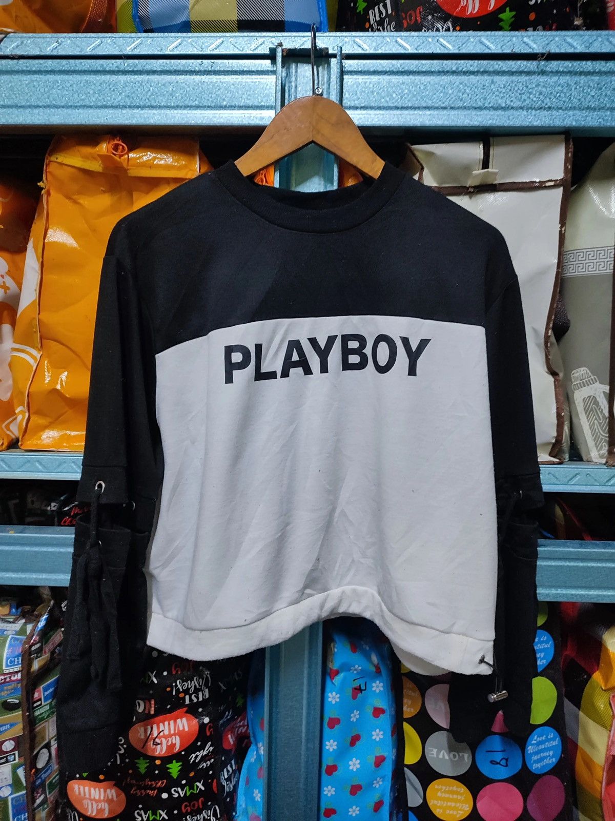 Playboy Vintage Cropped Playboy Sweatshirt – Black by Virgirl Collab Size S / US 4 / IT 40 - 1 Thumbnail