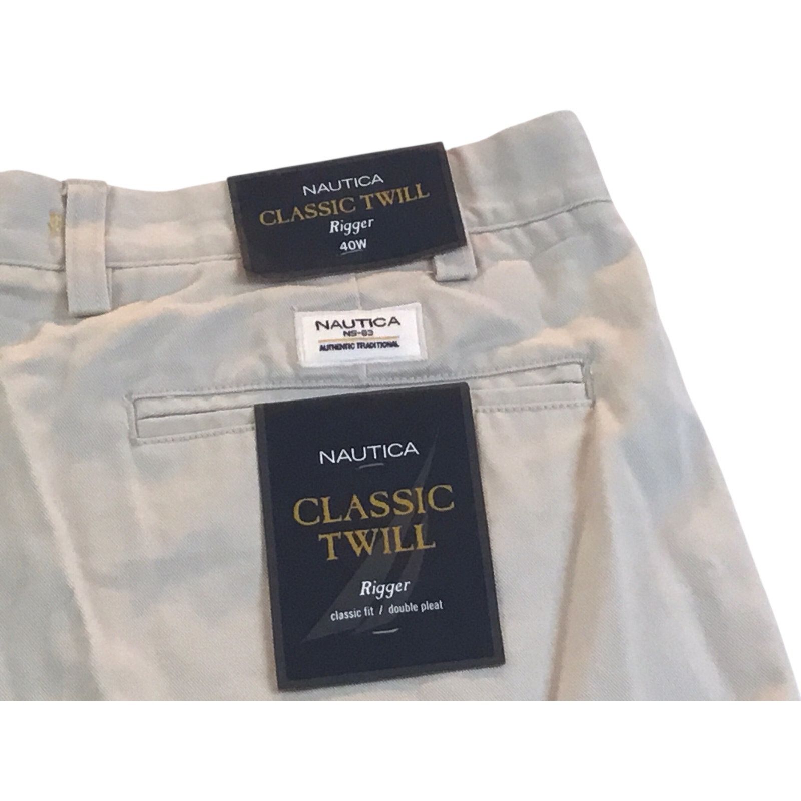 Nautica Nautica Men's Twill Classic Bermudas Rigger 40W NWT $49.50 Size US 40 / EU 56 - 4 Thumbnail