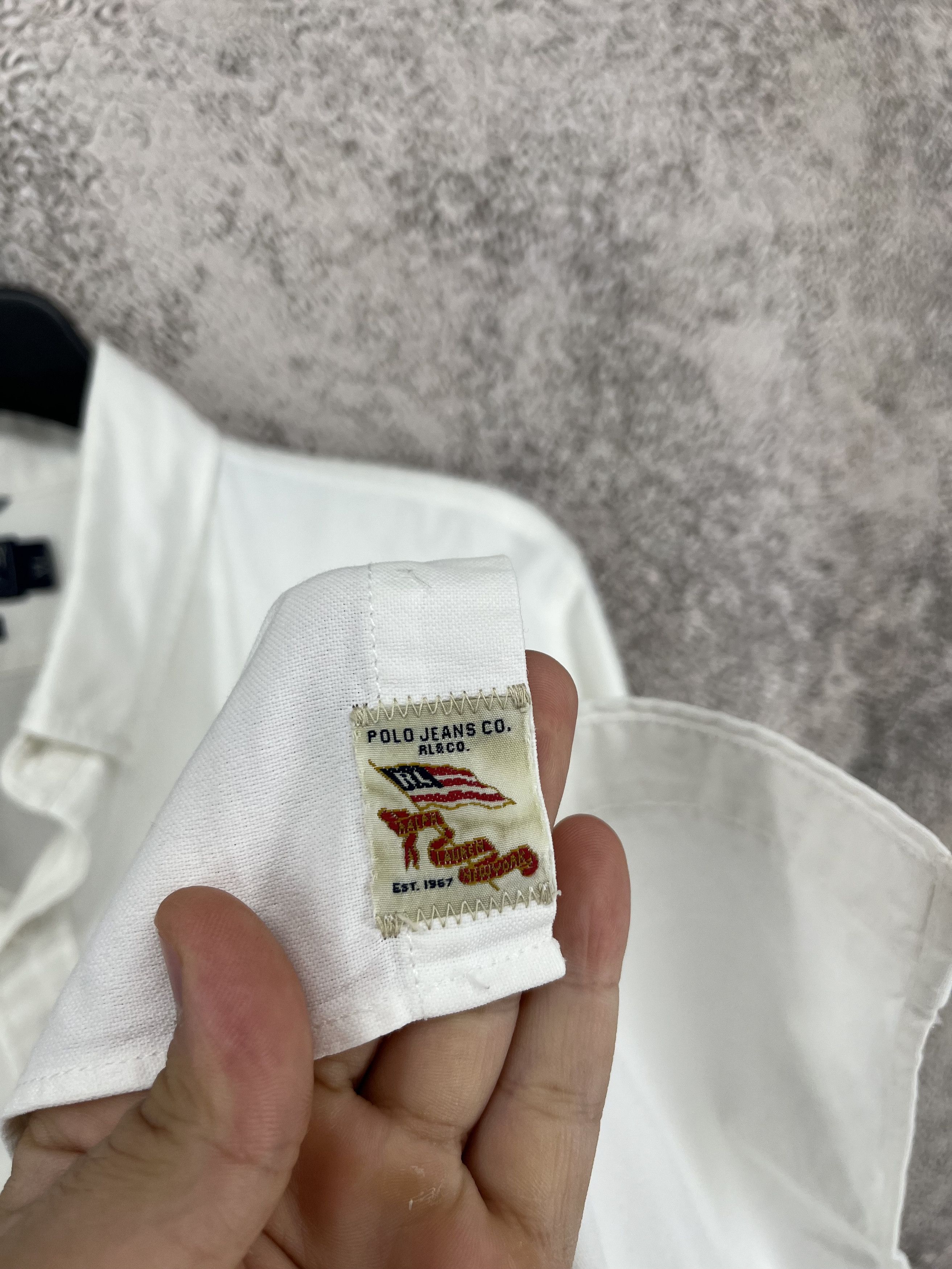 Polo Ralph Lauren Men's Jeans Company Shirt Formal Cotton Casual White Size-XL Size US XL / EU 56 / 4 - 10 Thumbnail