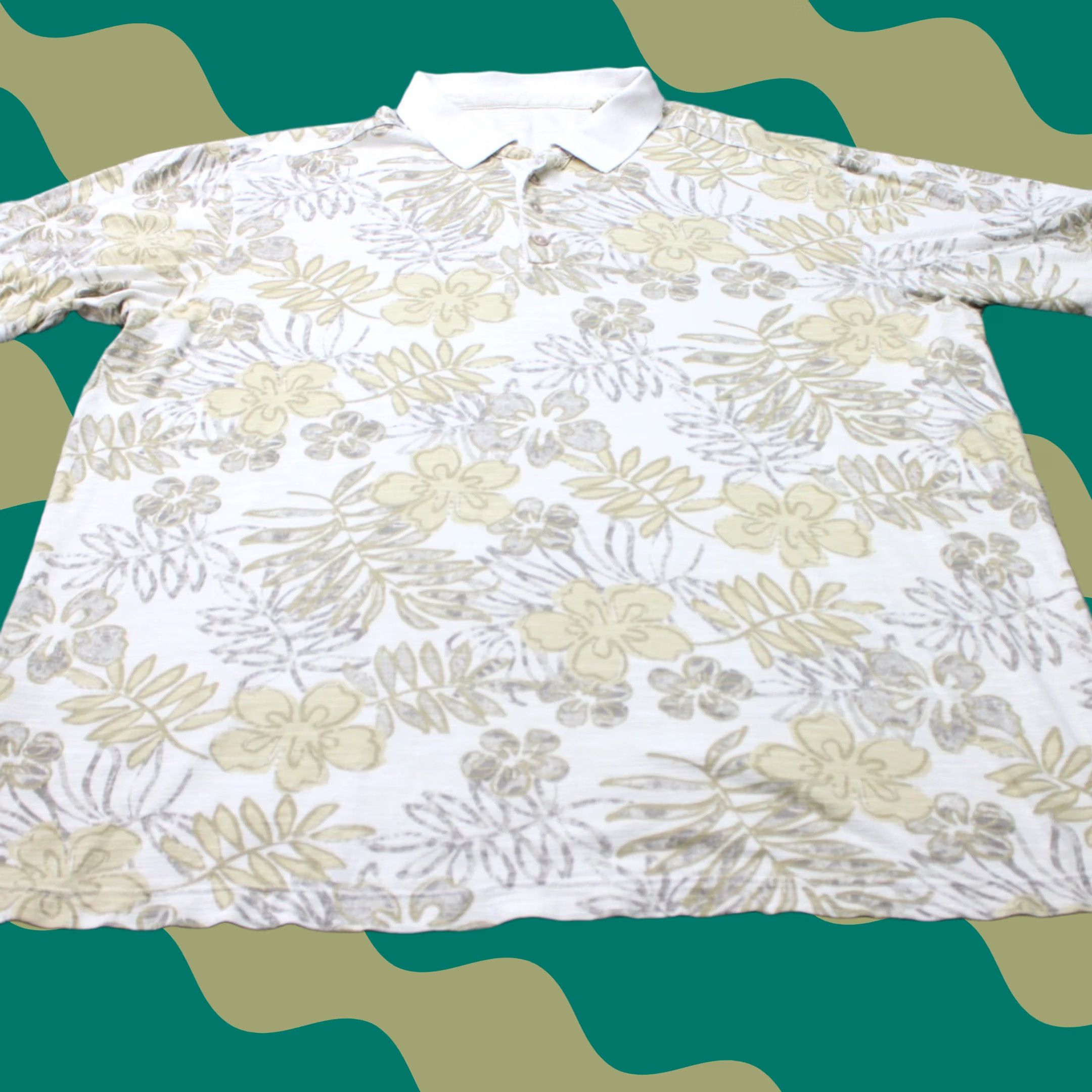 Tommy Bahama Tommy Bahama Polo Shirt Mens 2XL Beige Floral Pima Cotton/Rayon S/S Clothing Shirt Polo Polo Shirt Polo 90s Mens Men Beige Floral 2XL Size US XXL / EU 58 / 5 - 1 Thumbnail