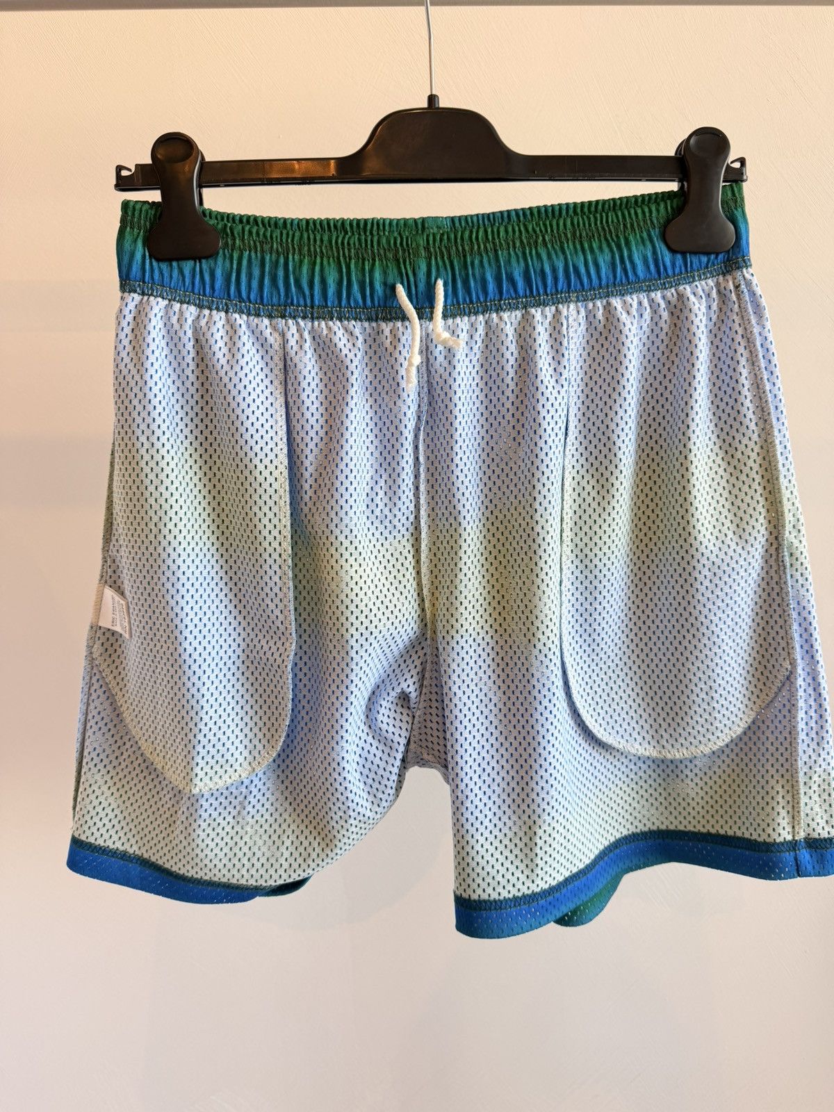 Eric Emanuel ERIC EMANUEL EE MESH SHORTS BLUE/GREEN STRIPE SIZE M Size US 31 - 4 Thumbnail